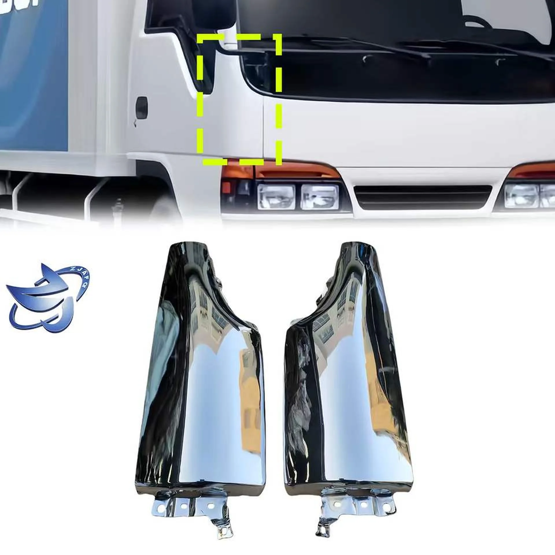 Chrome Iron Corner Panel for Isuzu NPR 100P