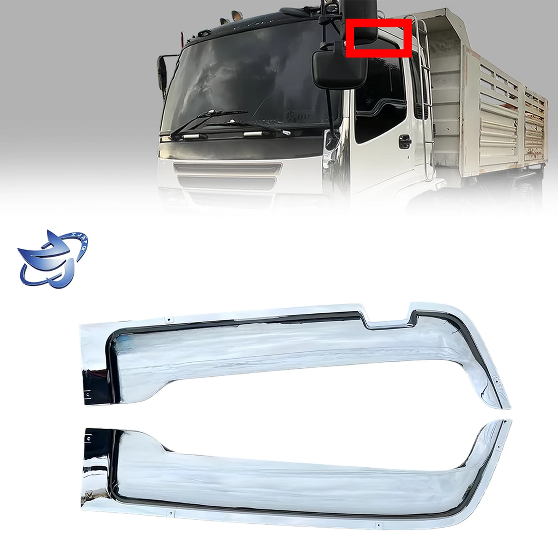 92CM Chrome Plastic Rain Shield / Visor for Isuzu Deca 270/320
