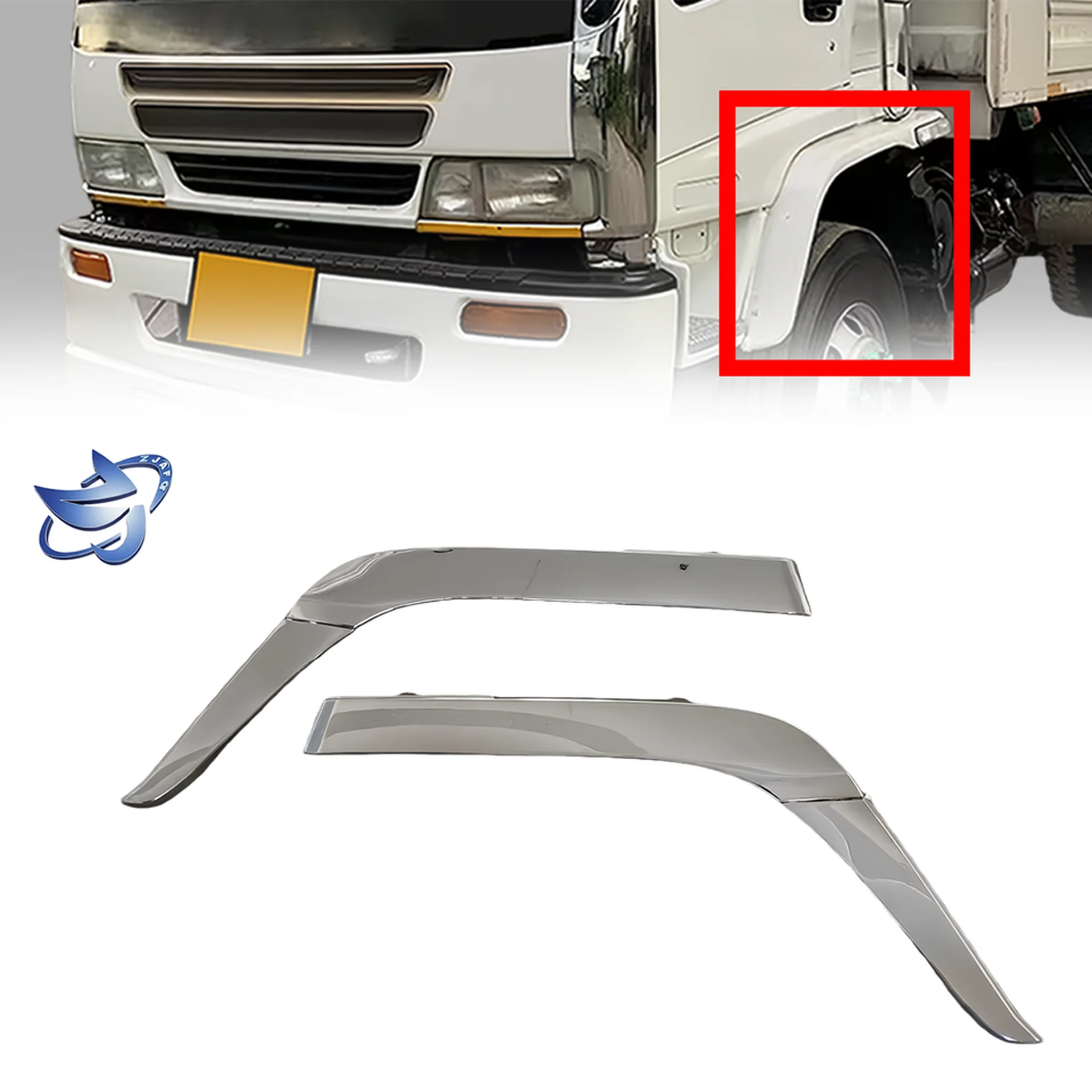 Chrome Plastic Fender / Mud Flap for Isuzu Deca 270/320