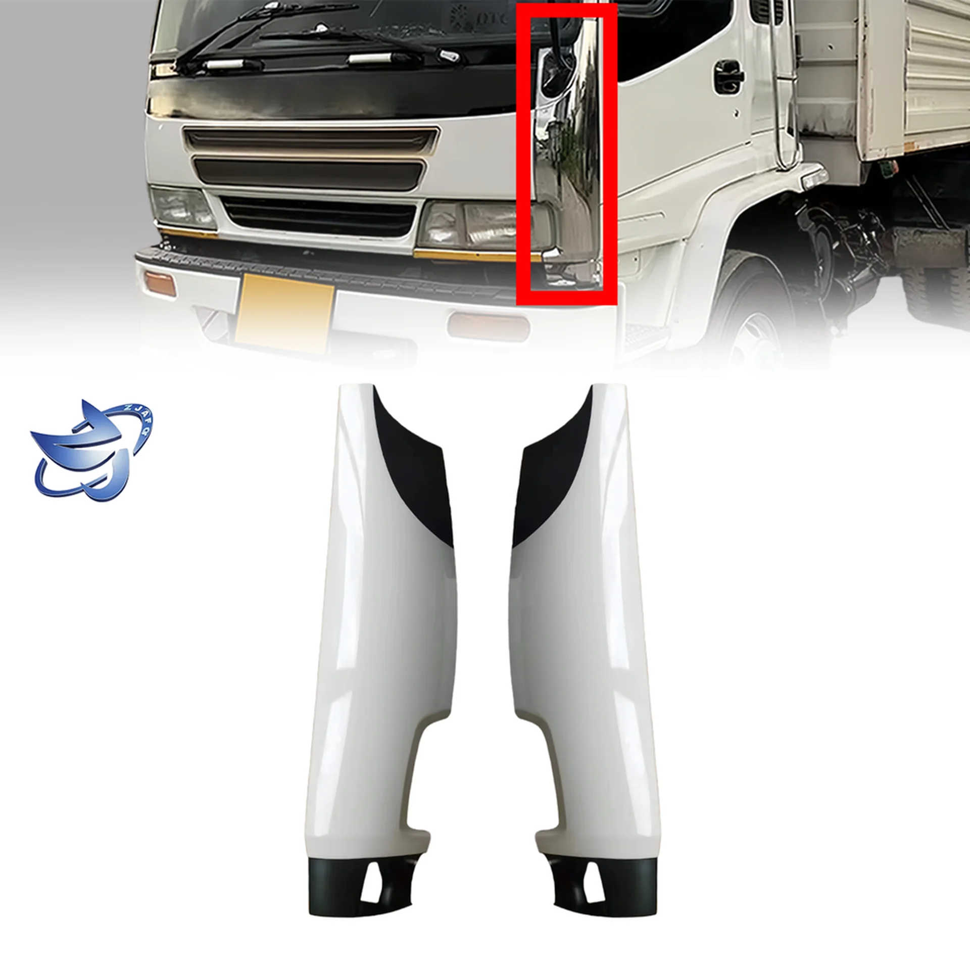 80CM Black / White Plastic Corner Panel for Isuzu Deca 270/320