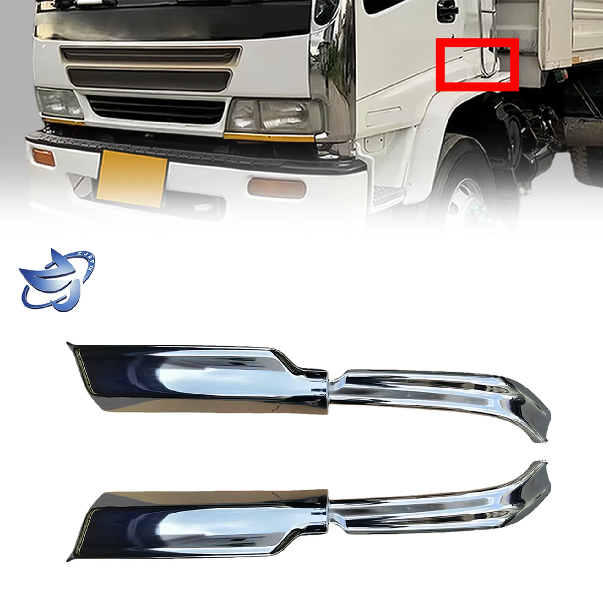 Chrome / White Plastic Fender / Mud Flap for Isuzu Deca 270/320