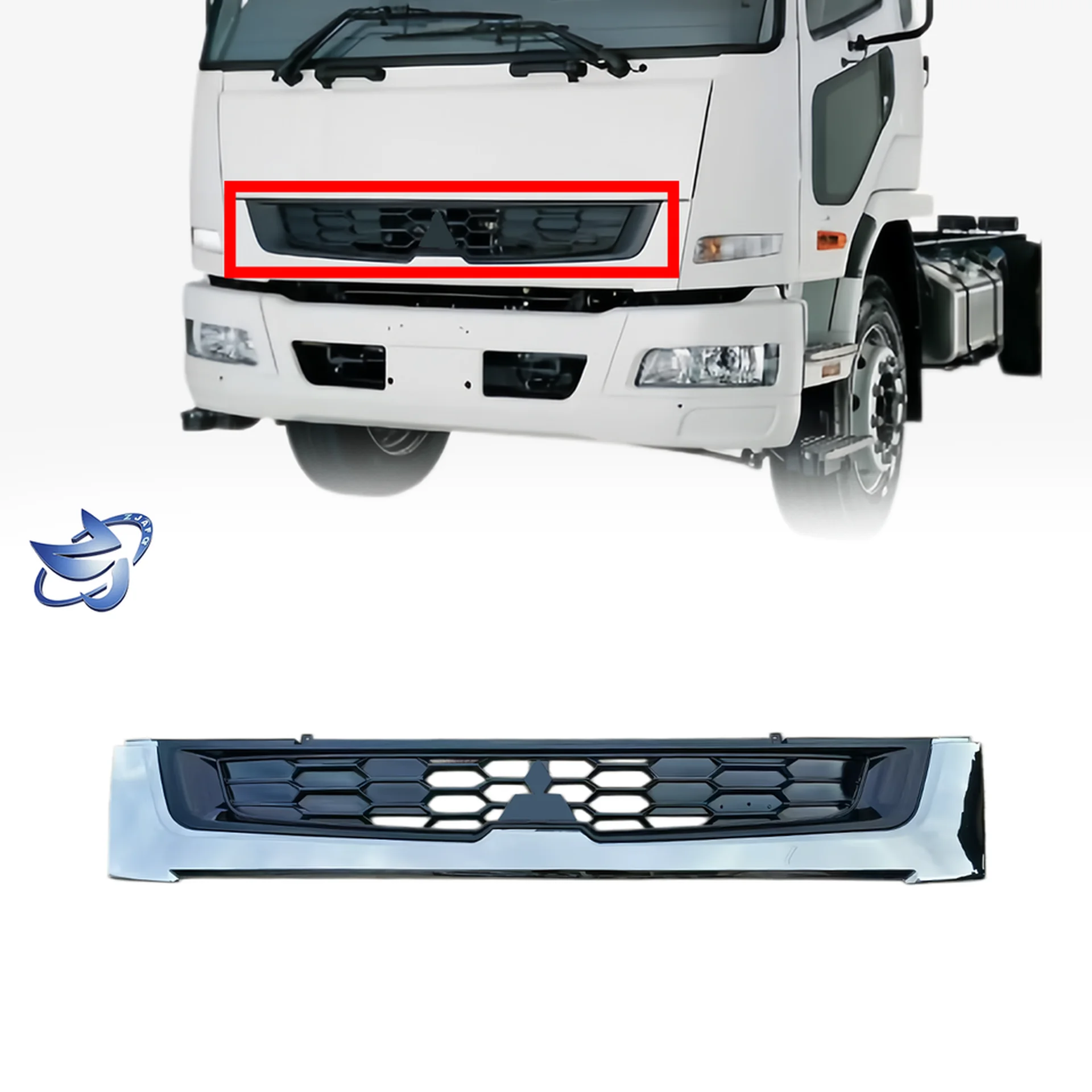 165CM Chrome / Black Plastic Grille for Mitsubishi FM1524 / FM65F