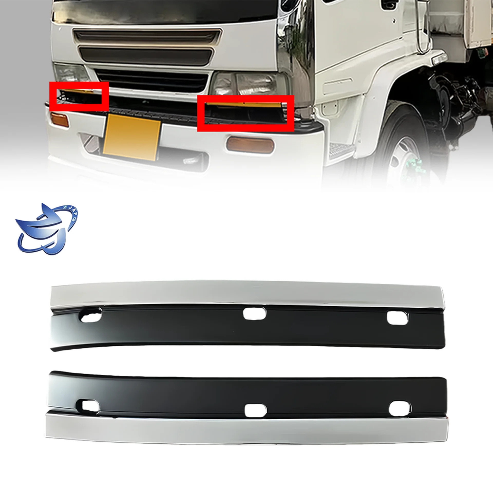 Chrome / Black Plastic Front Panel / Garnish for Isuzu Deca 270/320