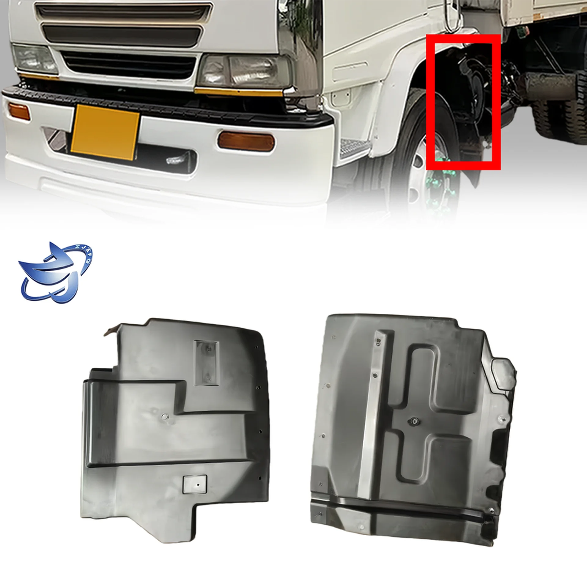 58CM Black Plastic Fender / Mud Flap for Isuzu Deca 270/320