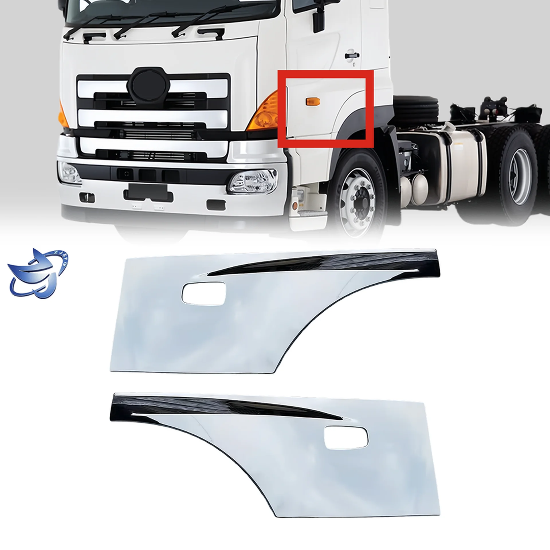 Chrome Plastic Door / Window Trim for Hino Mega 700