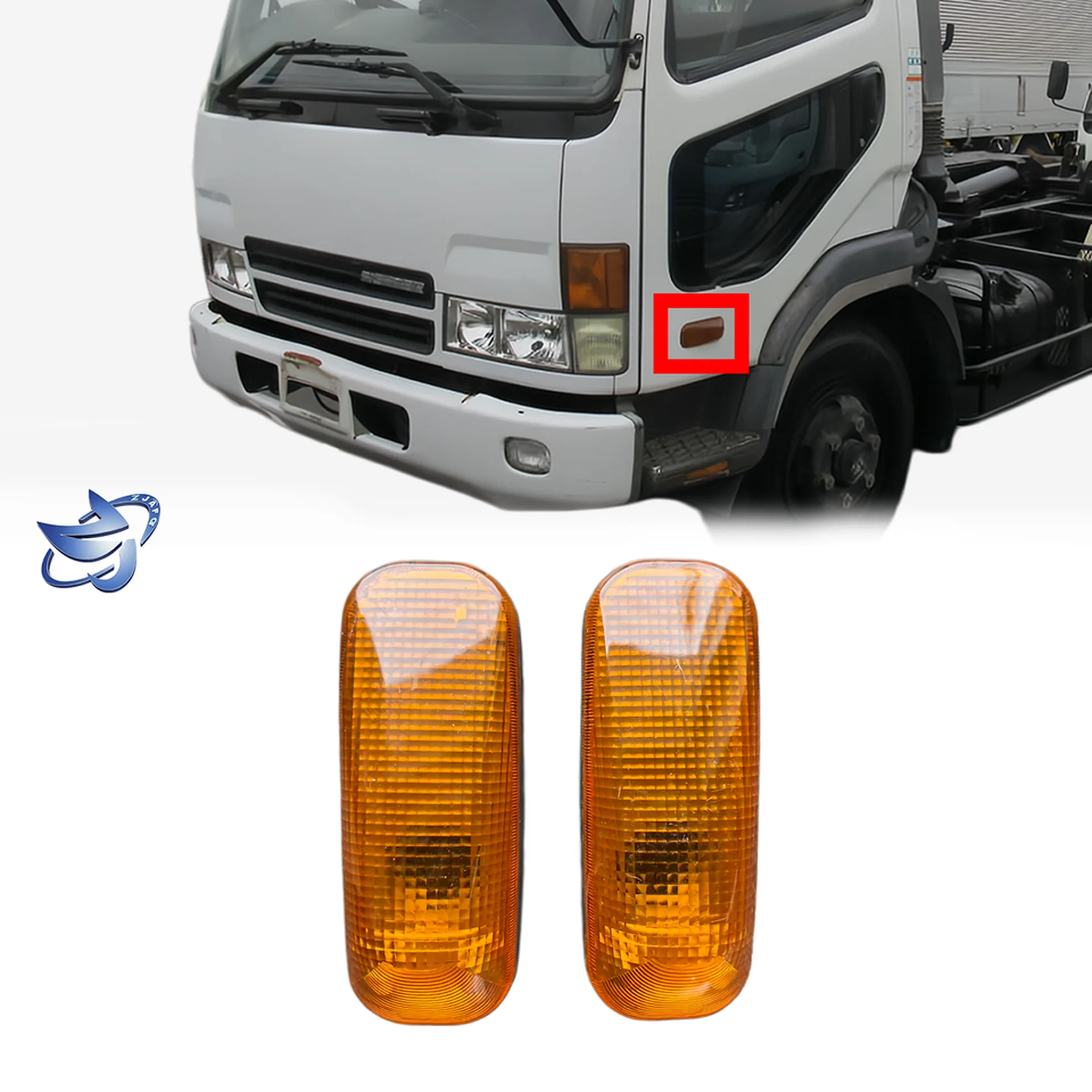 12V / 12V24V 15*6CM Plastic Side Marker Lamp for Mitsubishi FN628 / FM618