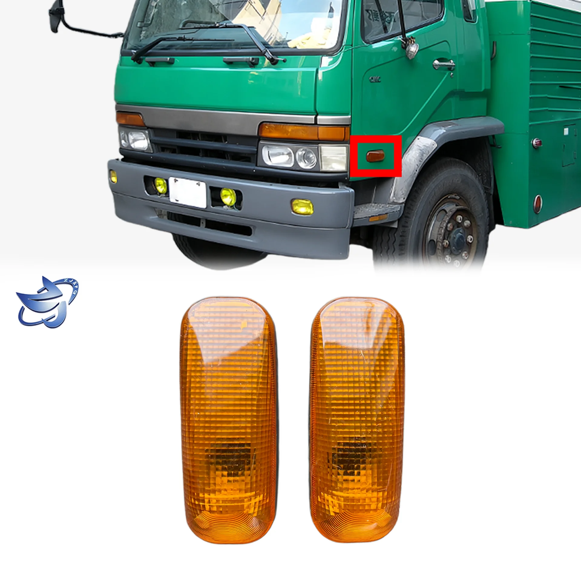 15*6CM Plastic Side Marker Lamp for Mitsubishi FN627 / FM617