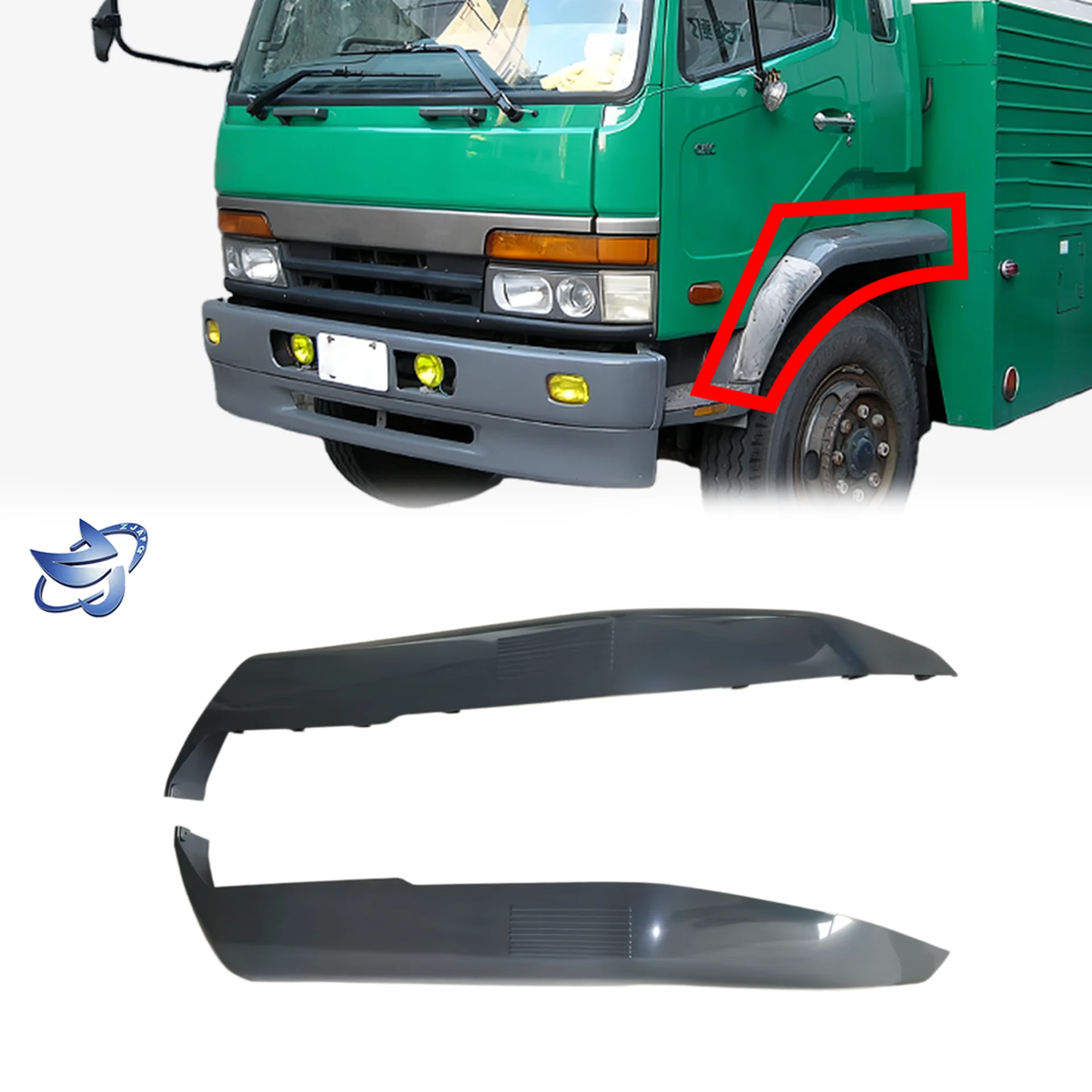144CM Gray Plastic Fender / Mud Flap for Mitsubishi FN627 / FM617