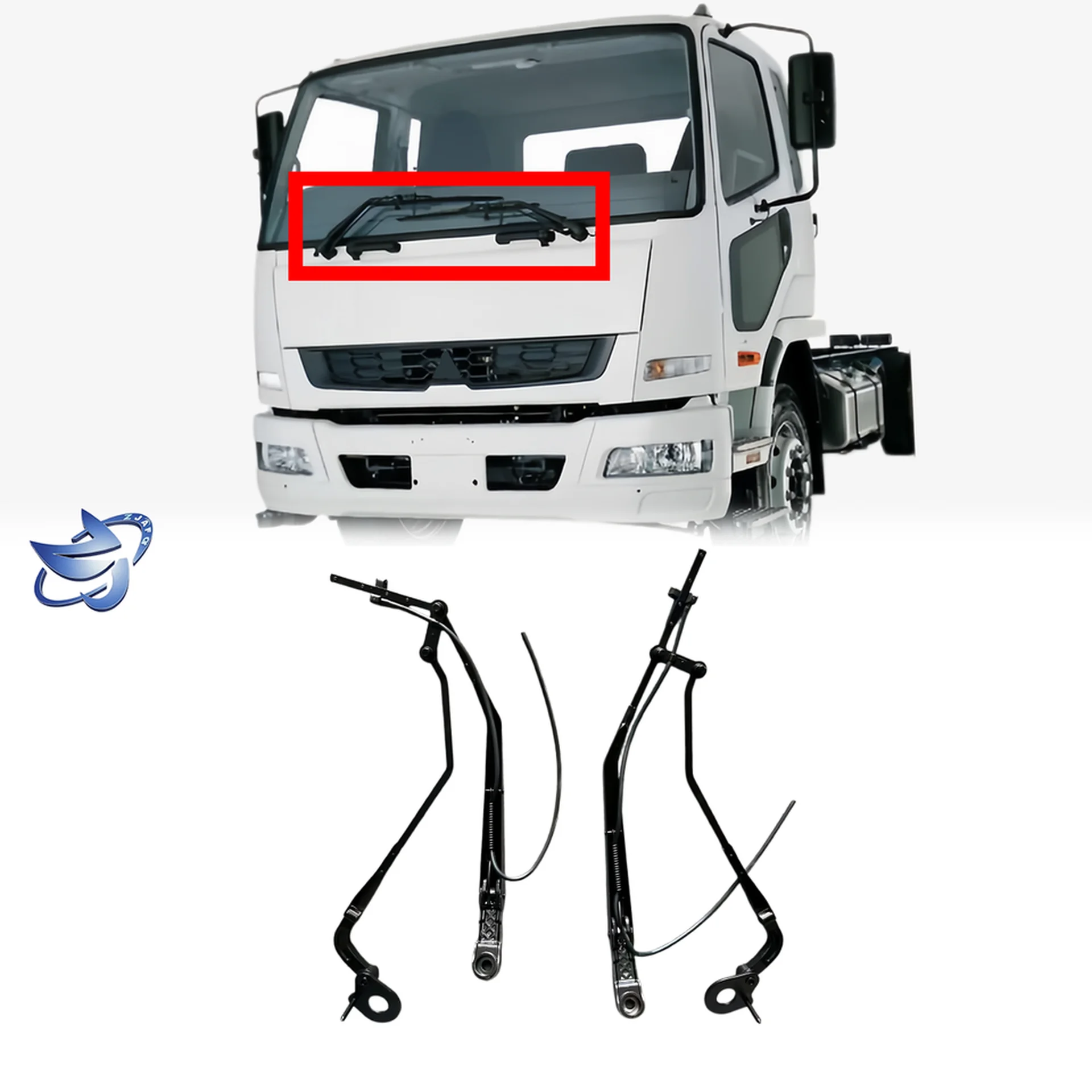 Black Metal Wiper Panel / Arm for Mitsubishi FM1524 / FM65F