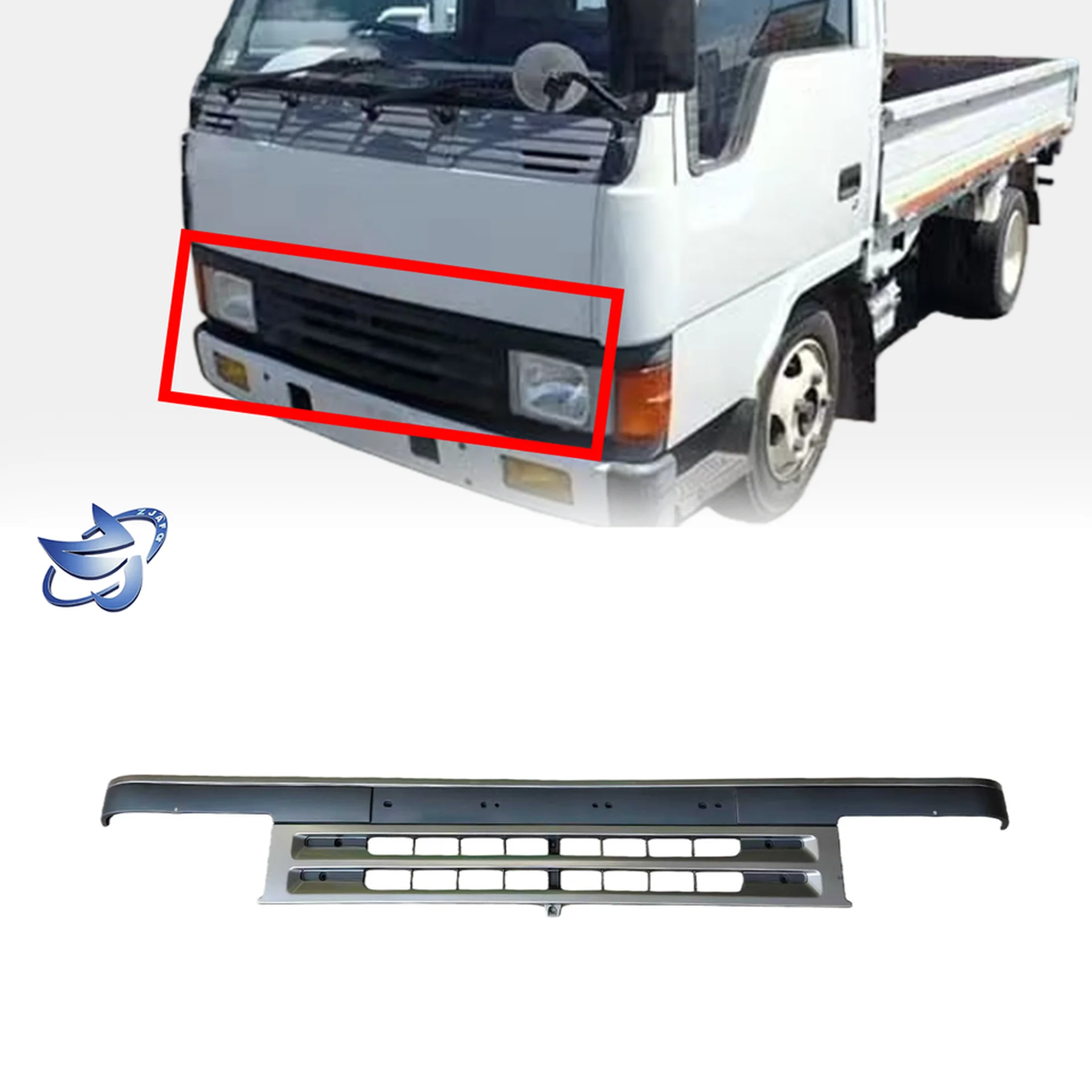 Chrome / Gray Plastic Grille for Mitsubishi FE444