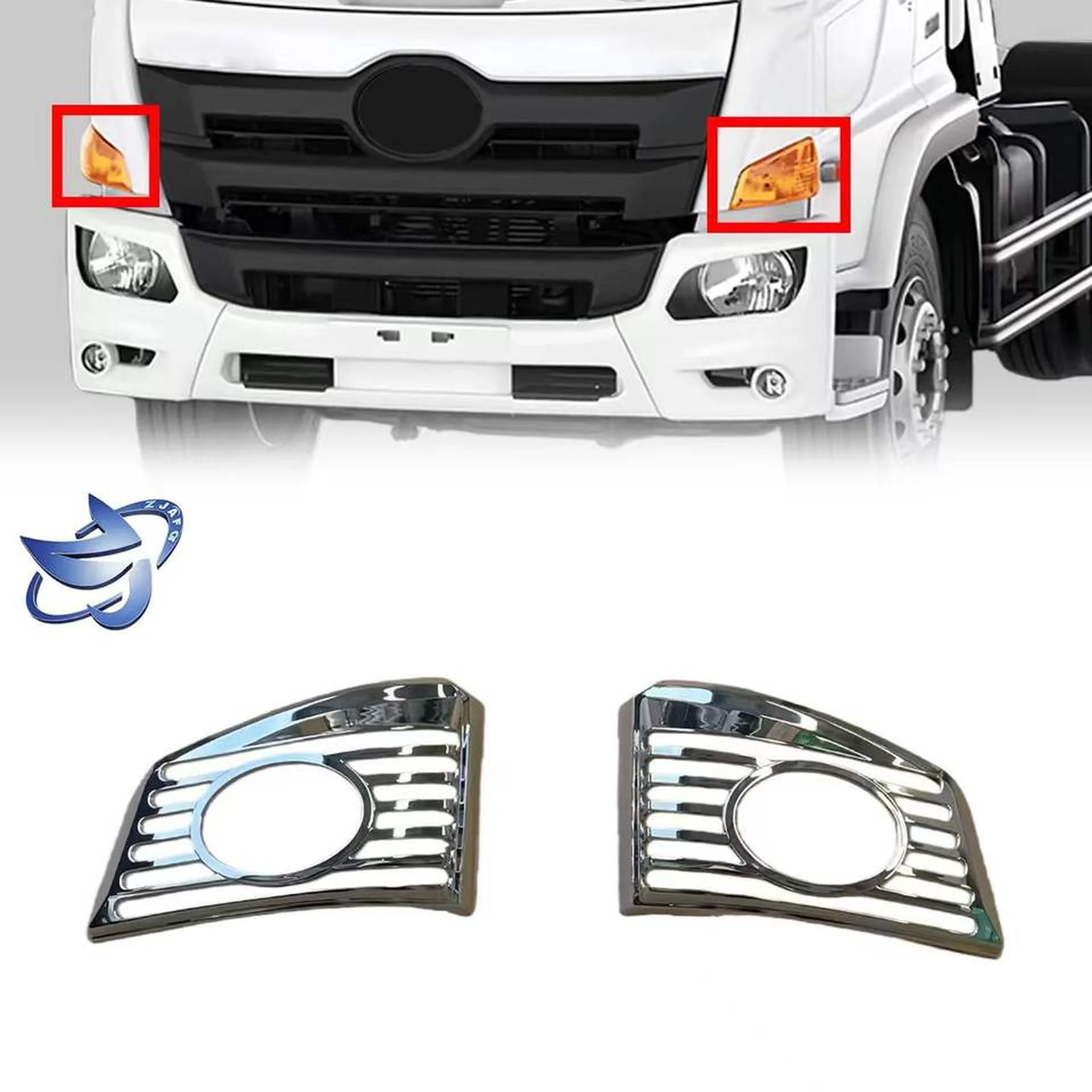 Chrome Plastic Corner Lamp for Hino Victor
