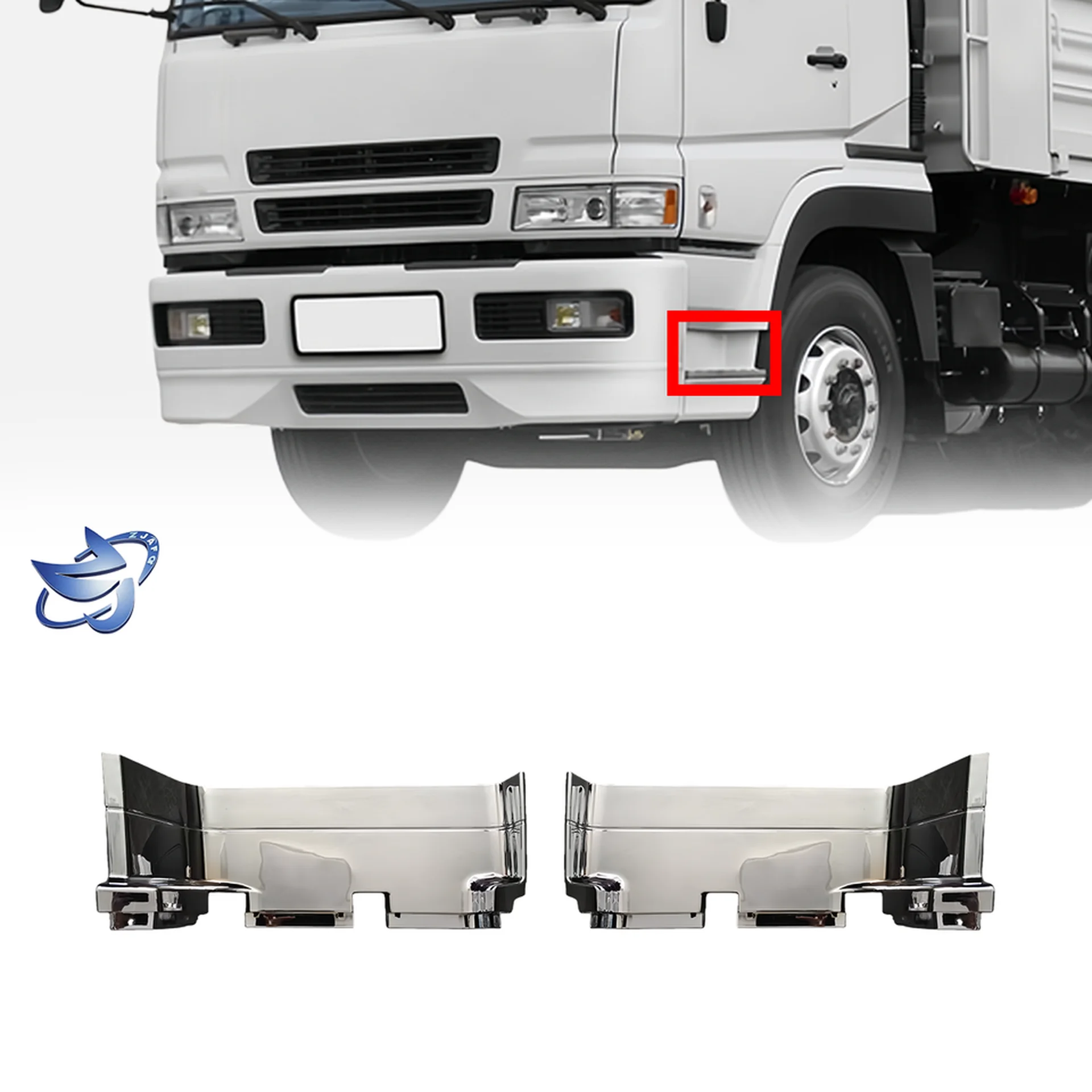 14*51CM Chrome Plastic Step Panel for Mitsubishi Fuso F380
