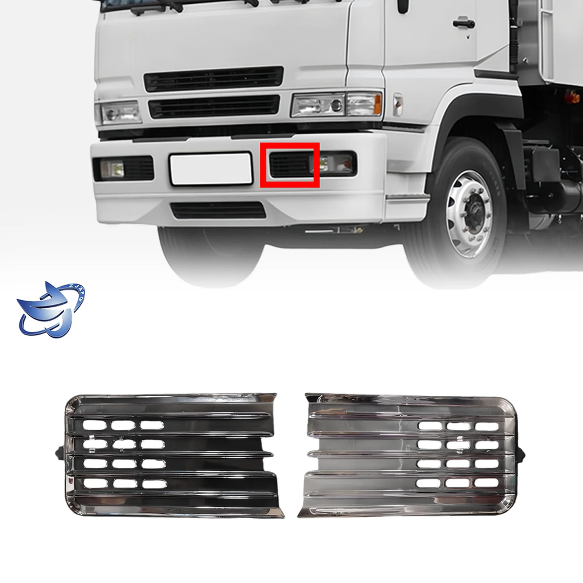 16*27.5CM Chrome Plastic Bumper for Mitsubishi Fuso F380
