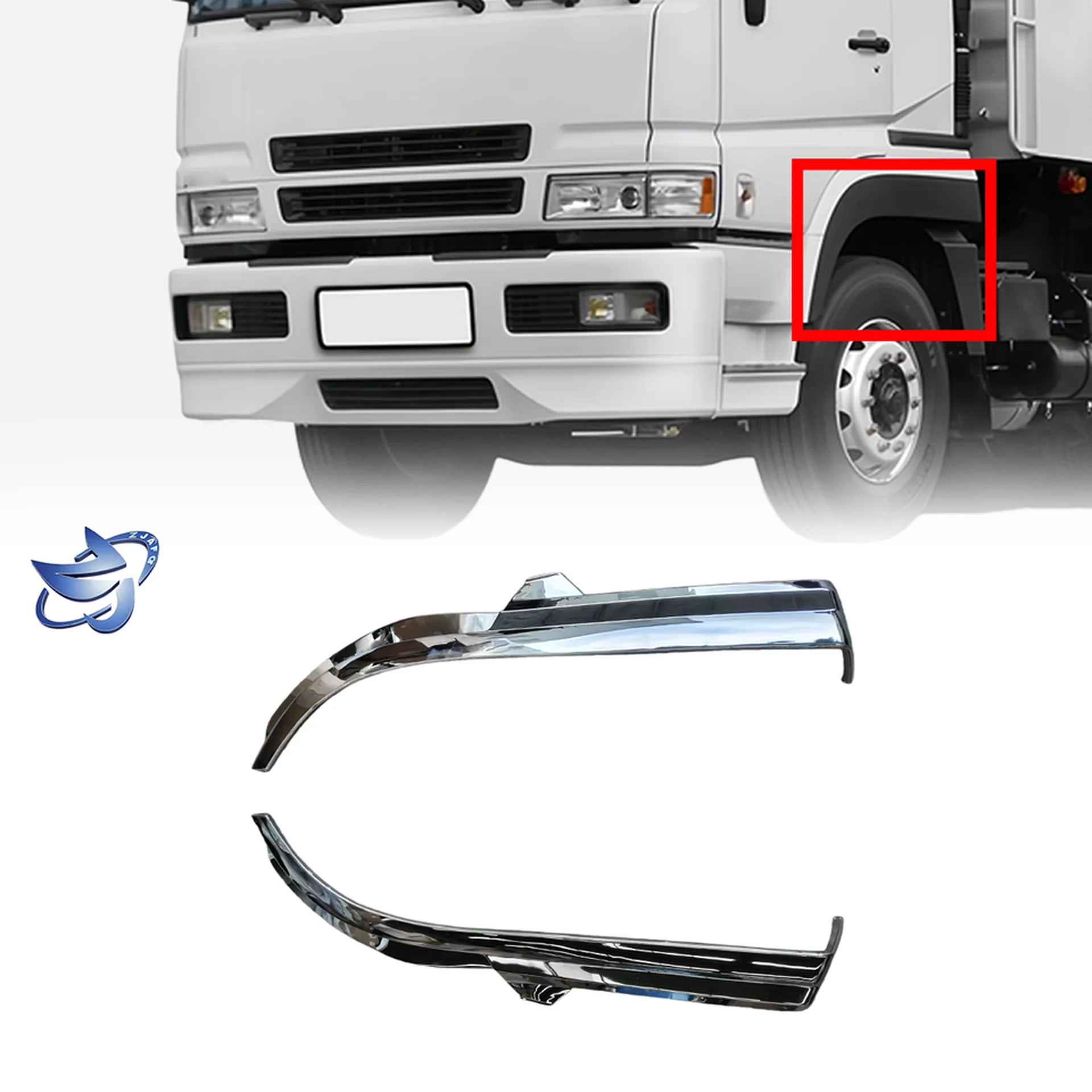120CM Chrome Plastic Fender / Mud Flap for Mitsubishi Fuso F380