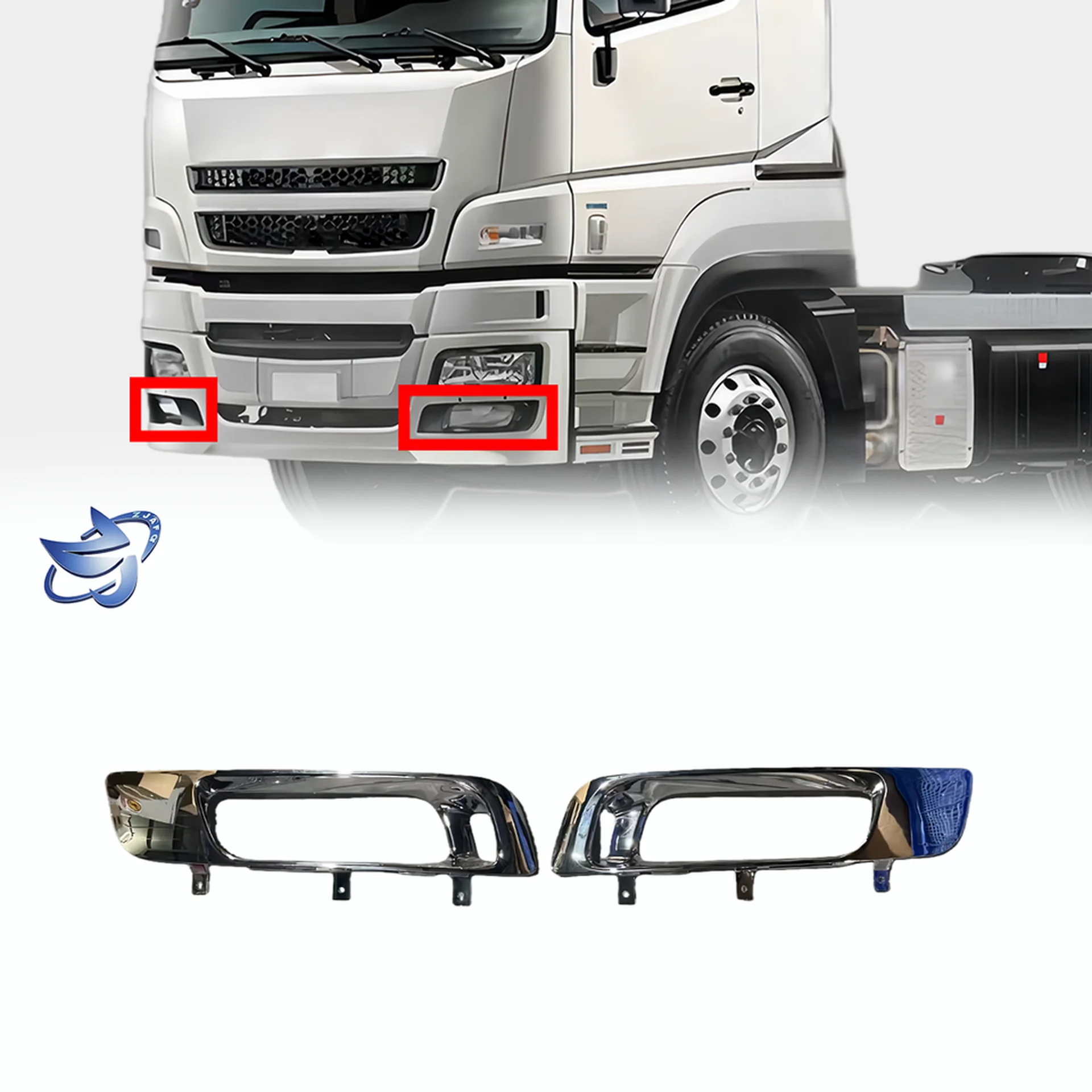 53.5*12CM Chrome Plastic Head Lamp for Mitsubishi Fuso F420