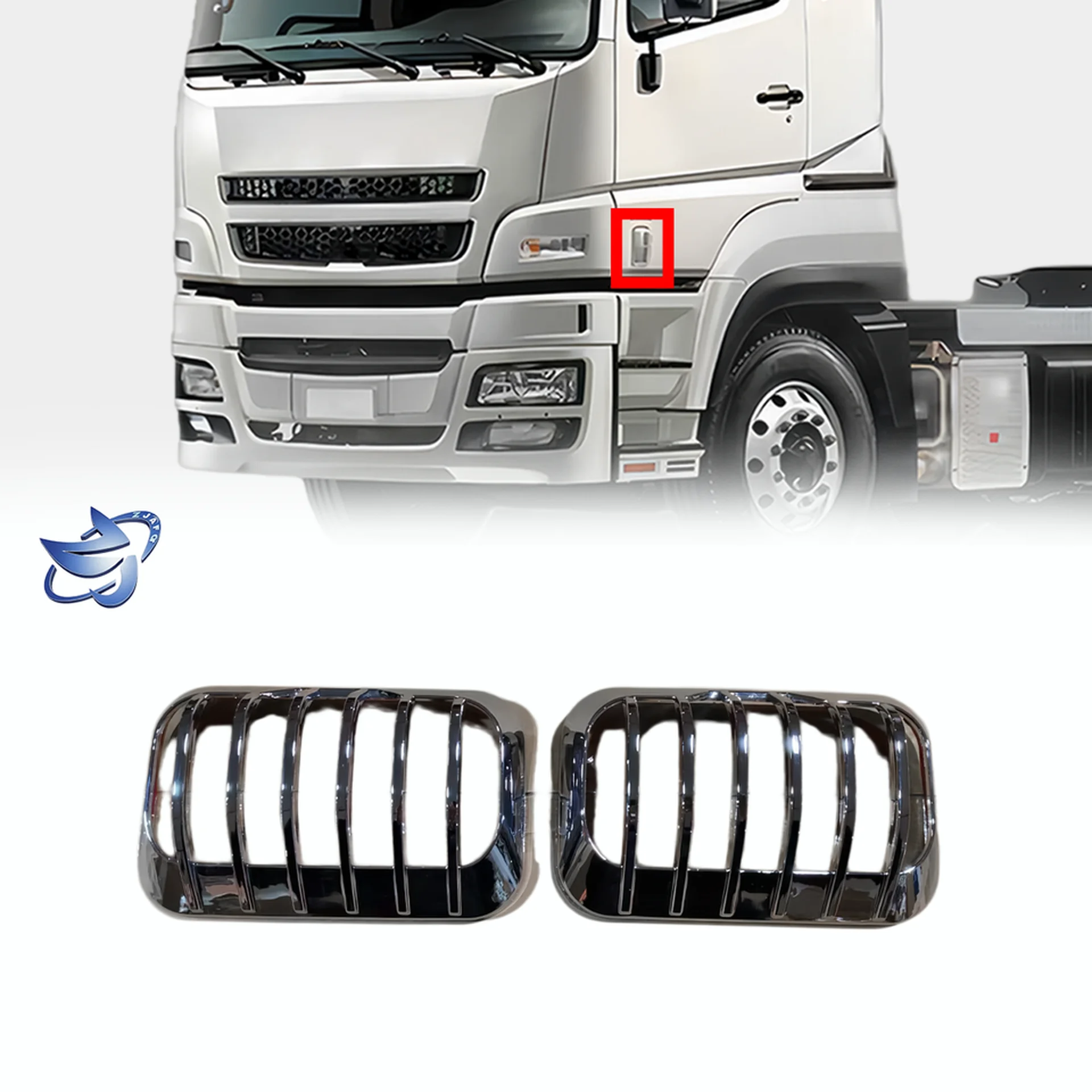 Chrome Plastic Side Marker Lamp for Mitsubishi Fuso F420