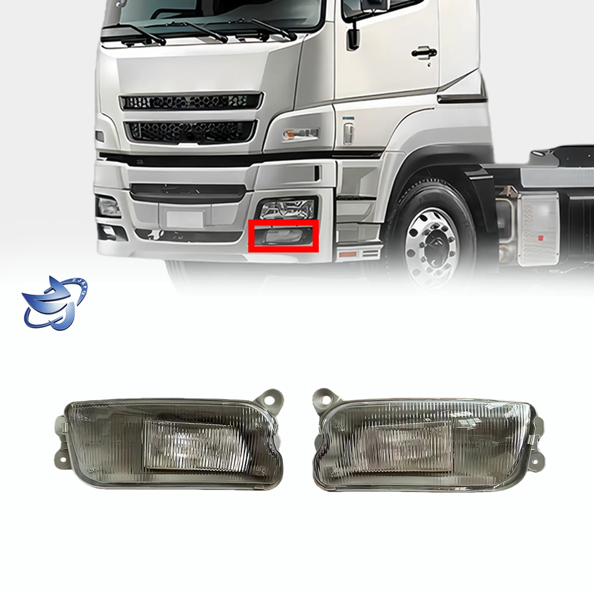 28*13CM Plastic Fog Lamp for Mitsubishi Fuso F420