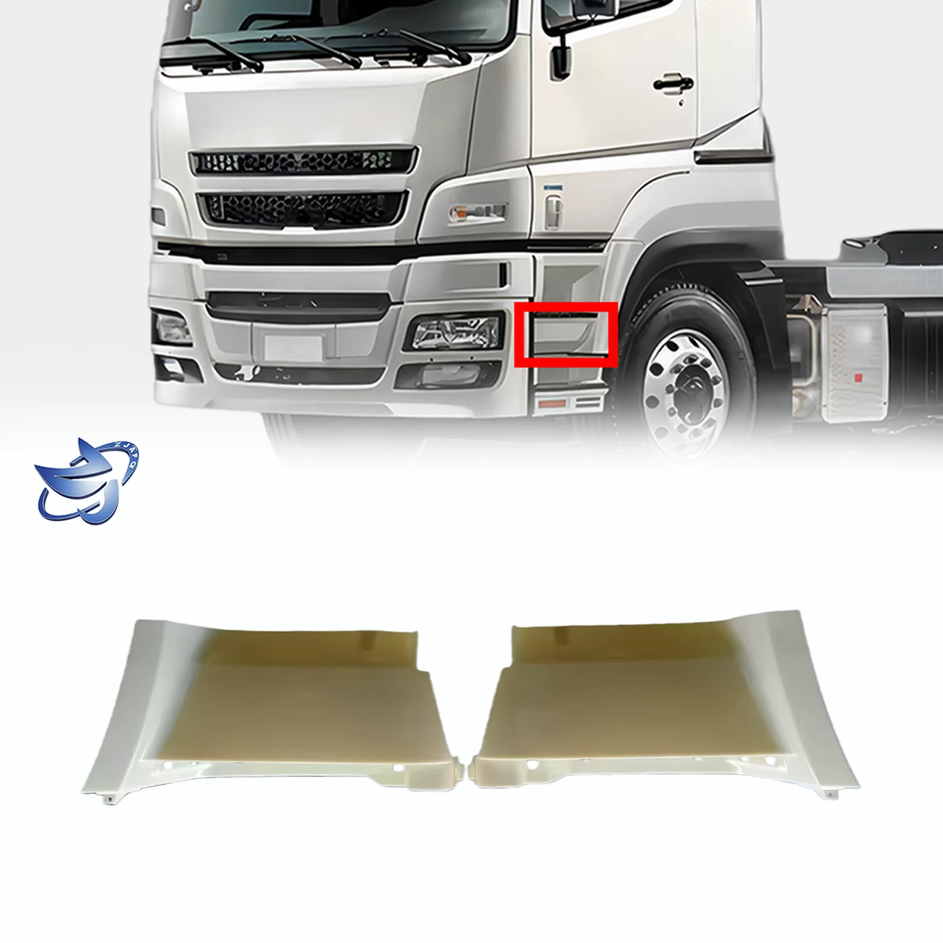 31*66CM White Plastic Step Panel for Mitsubishi Fuso F420