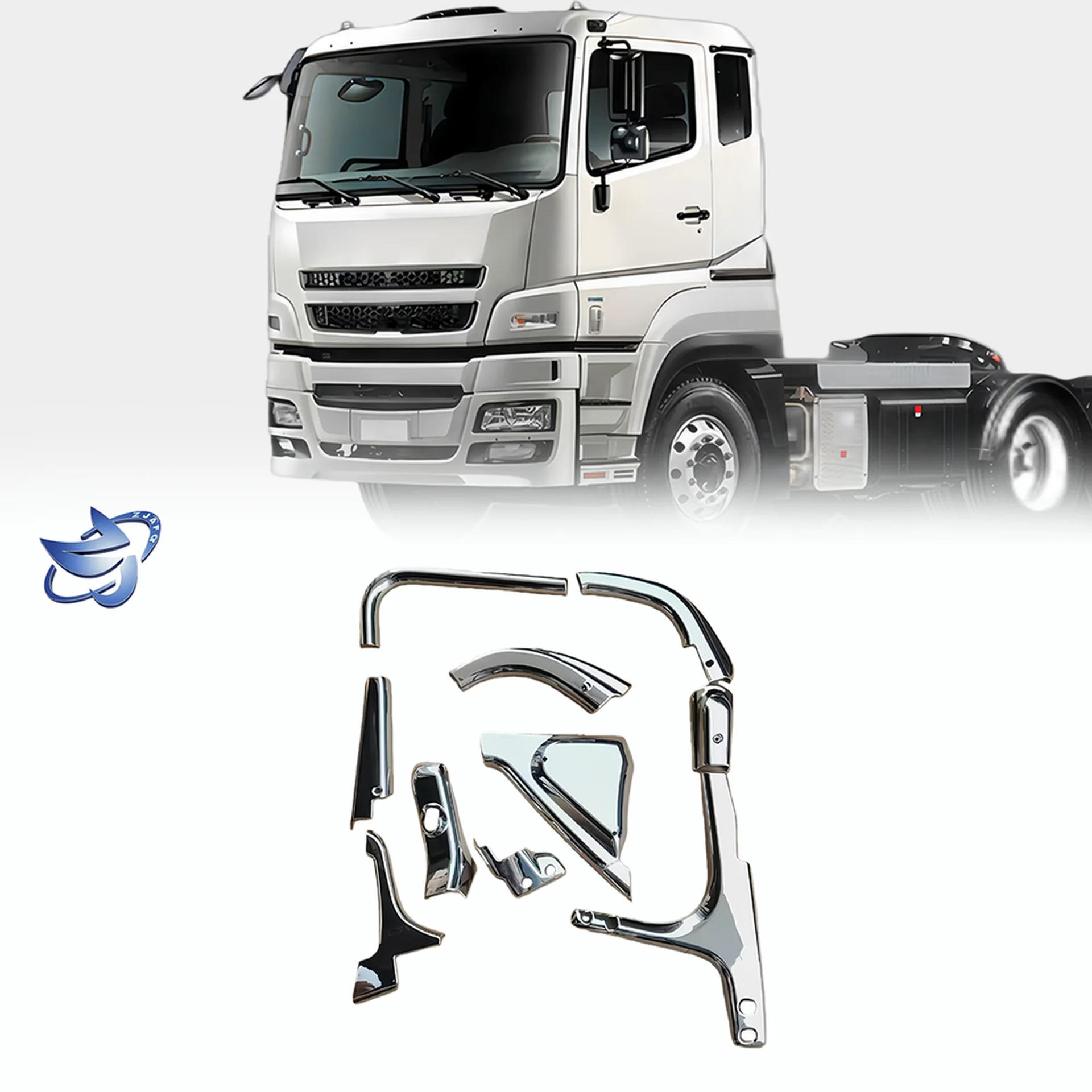 Chrome Plastic Mirror / Mirror Cover for Mitsubishi Fuso F420