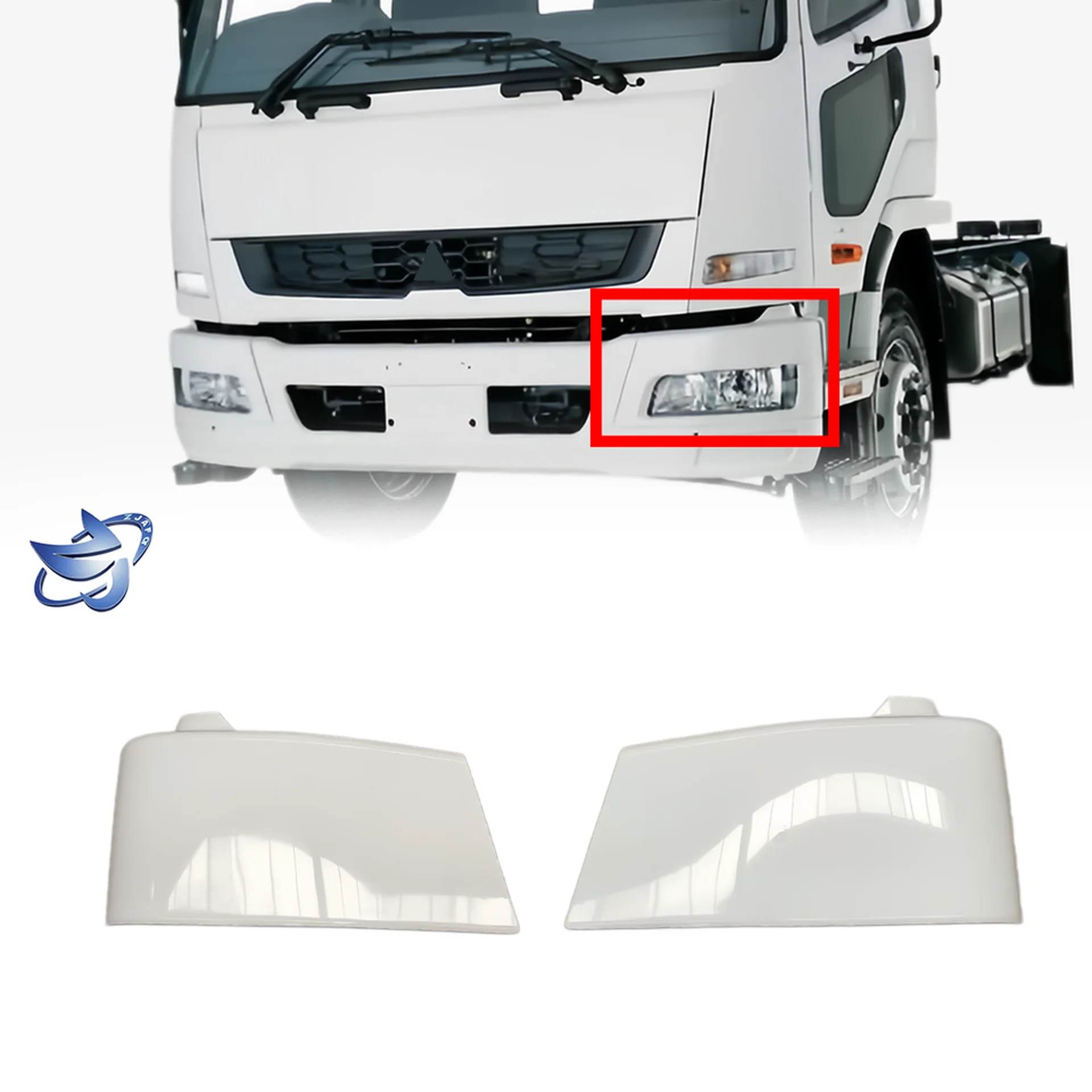 White Plastic Head Lamp for Mitsubishi FM1524 / FM65F
