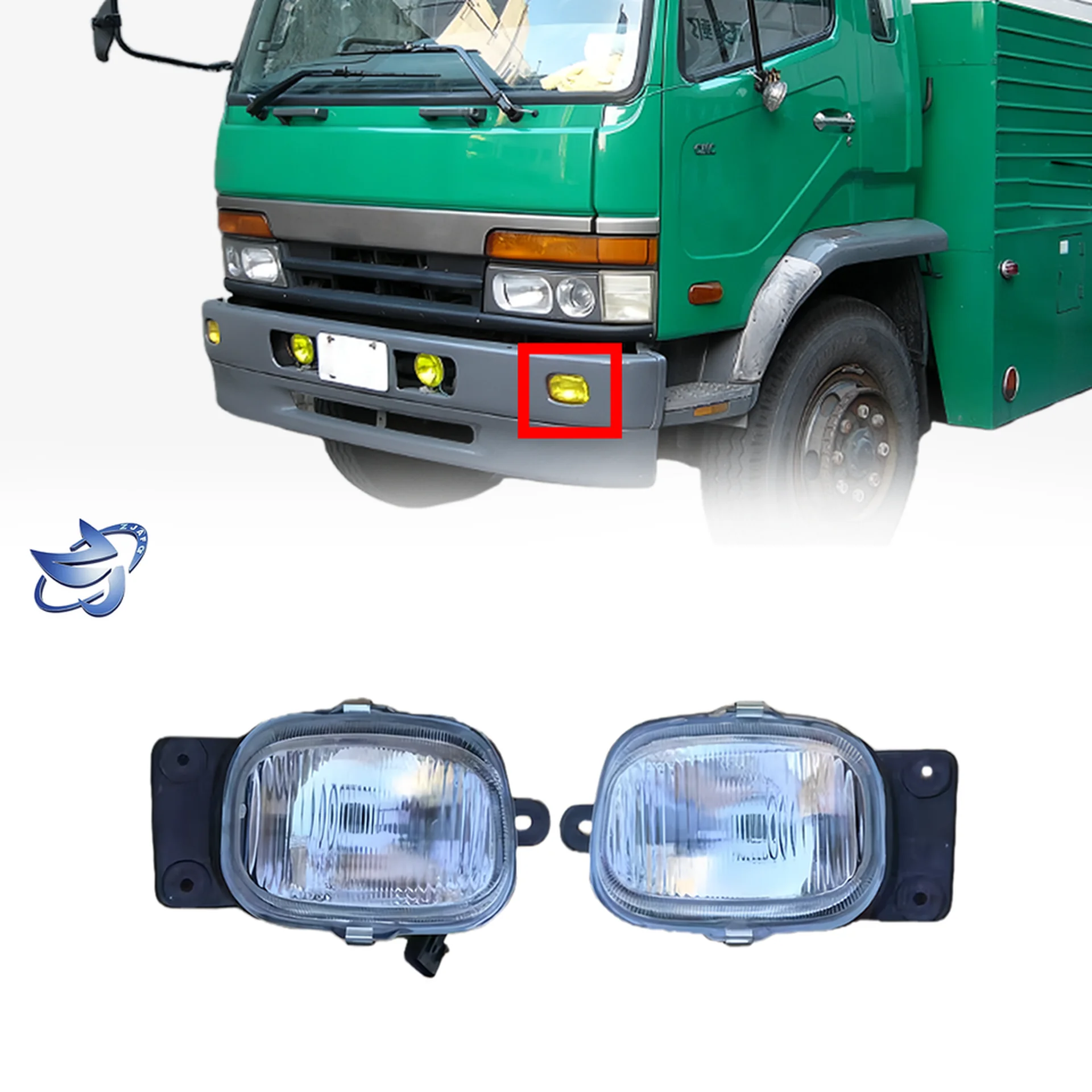 17*8.5CM Plastic Fog Lamp for Mitsubishi FN627 / FM617