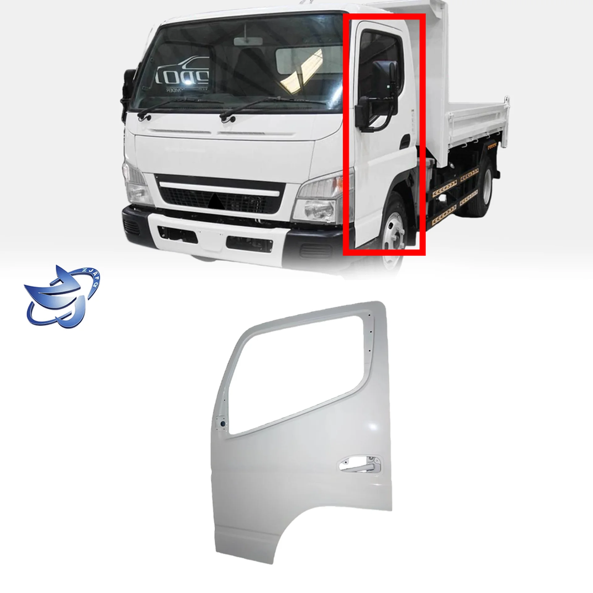 153CM White Metal Door for Mitsubishi Canter 2007
