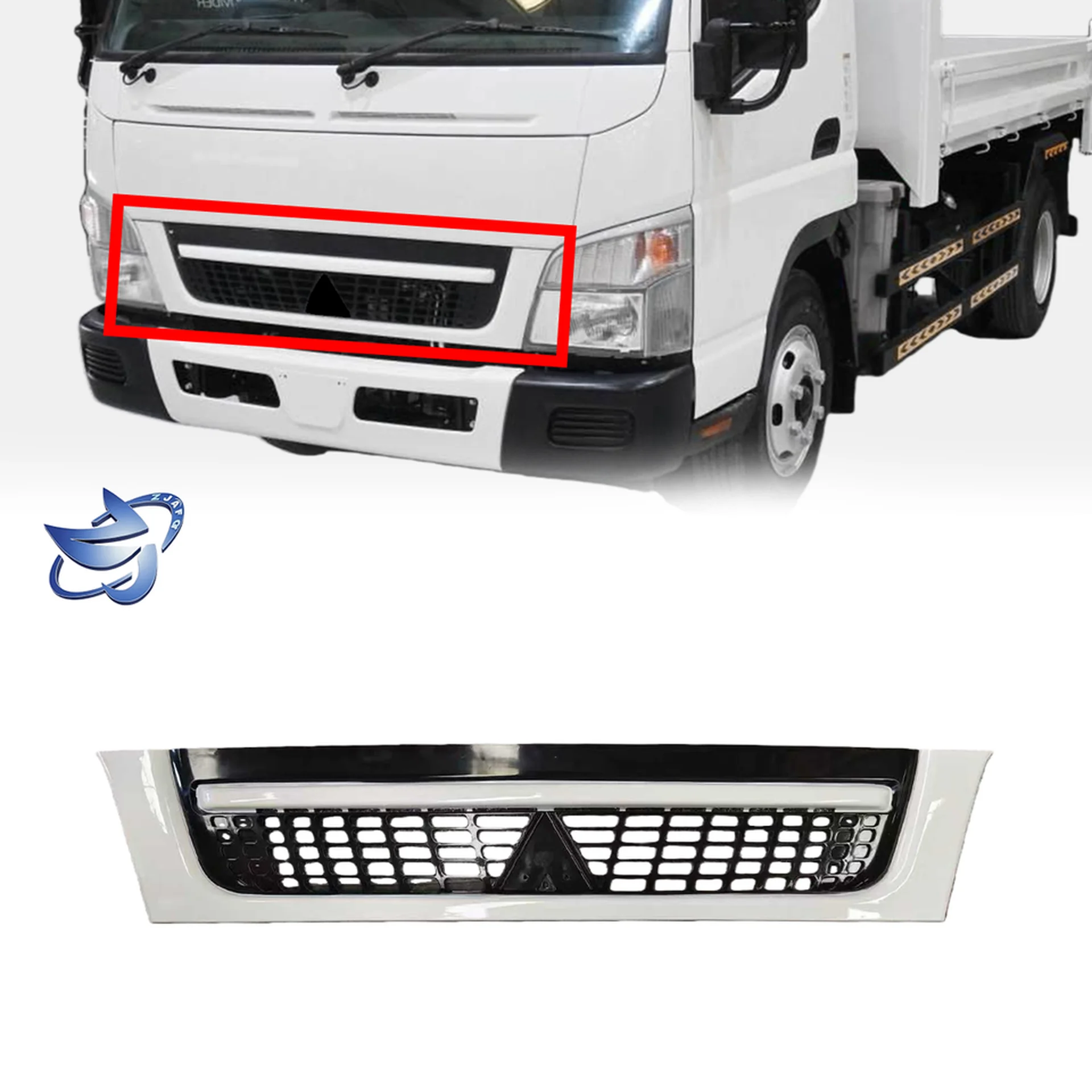 130CM Black / White Plastic Grille for Mitsubishi Canter 2007