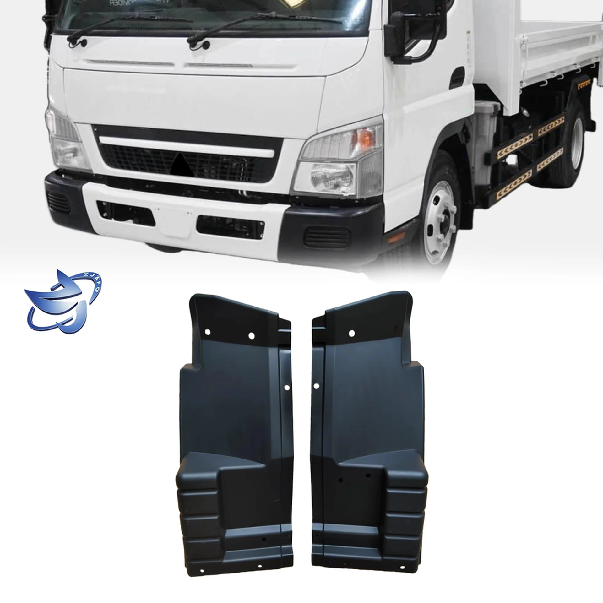23*61CM Chrome / Black Plastic Fender / Mud Flap for Mitsubishi Canter 2007