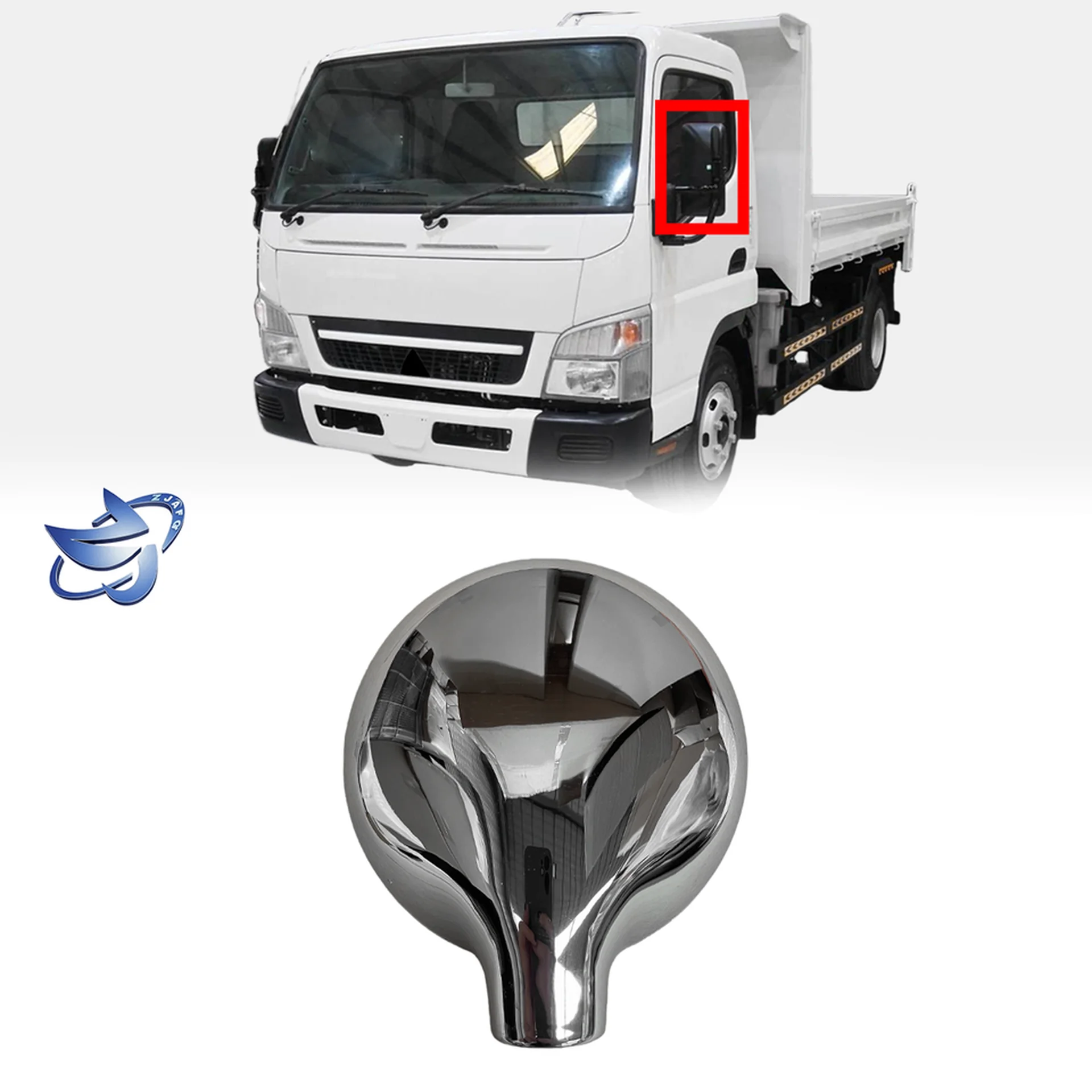 16.5*15CM Chrome Plastic Mirror / Mirror Cover for Mitsubishi Canter 2007