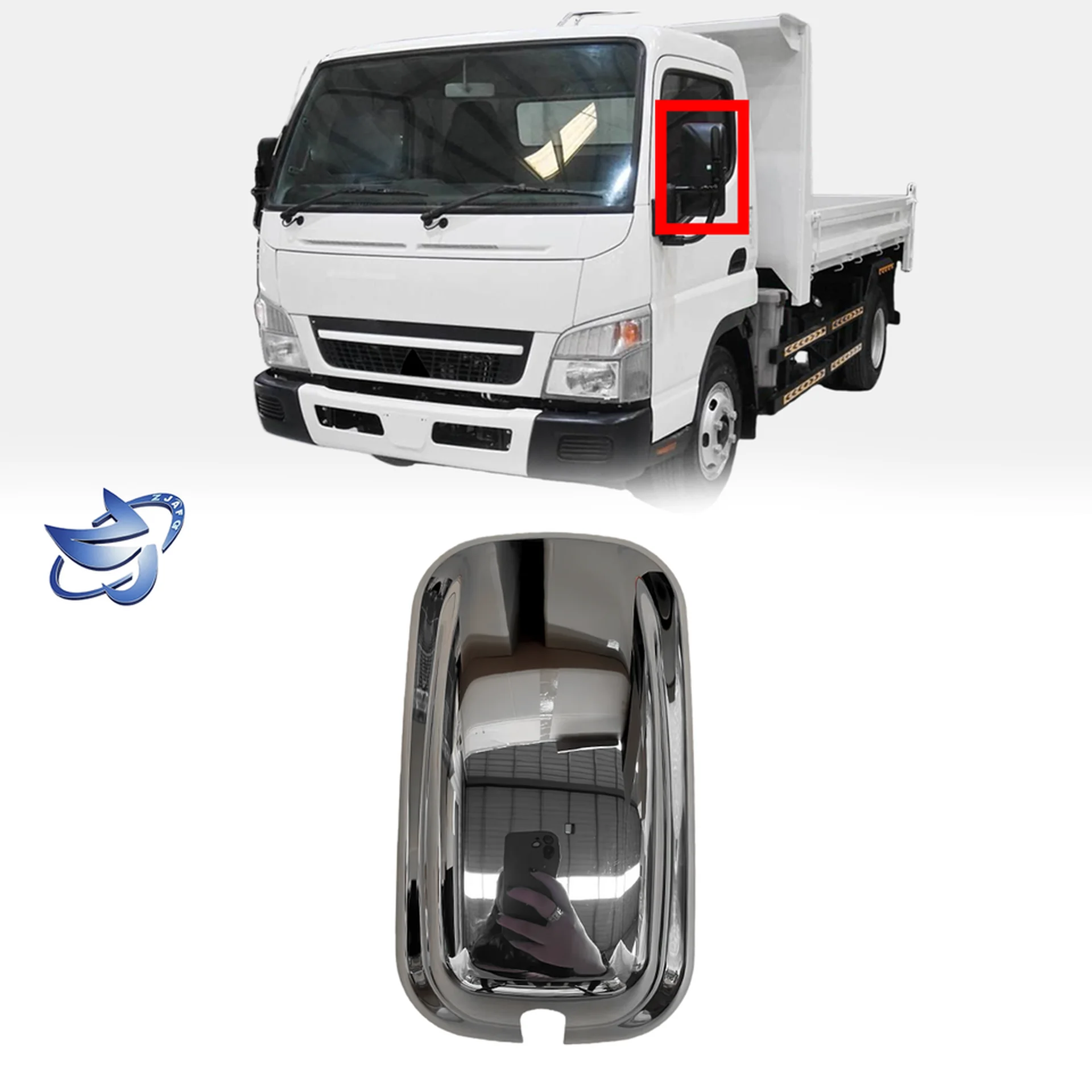 28.5*17CM Chrome Plastic Mirror / Mirror Cover for Mitsubishi Canter 2007
