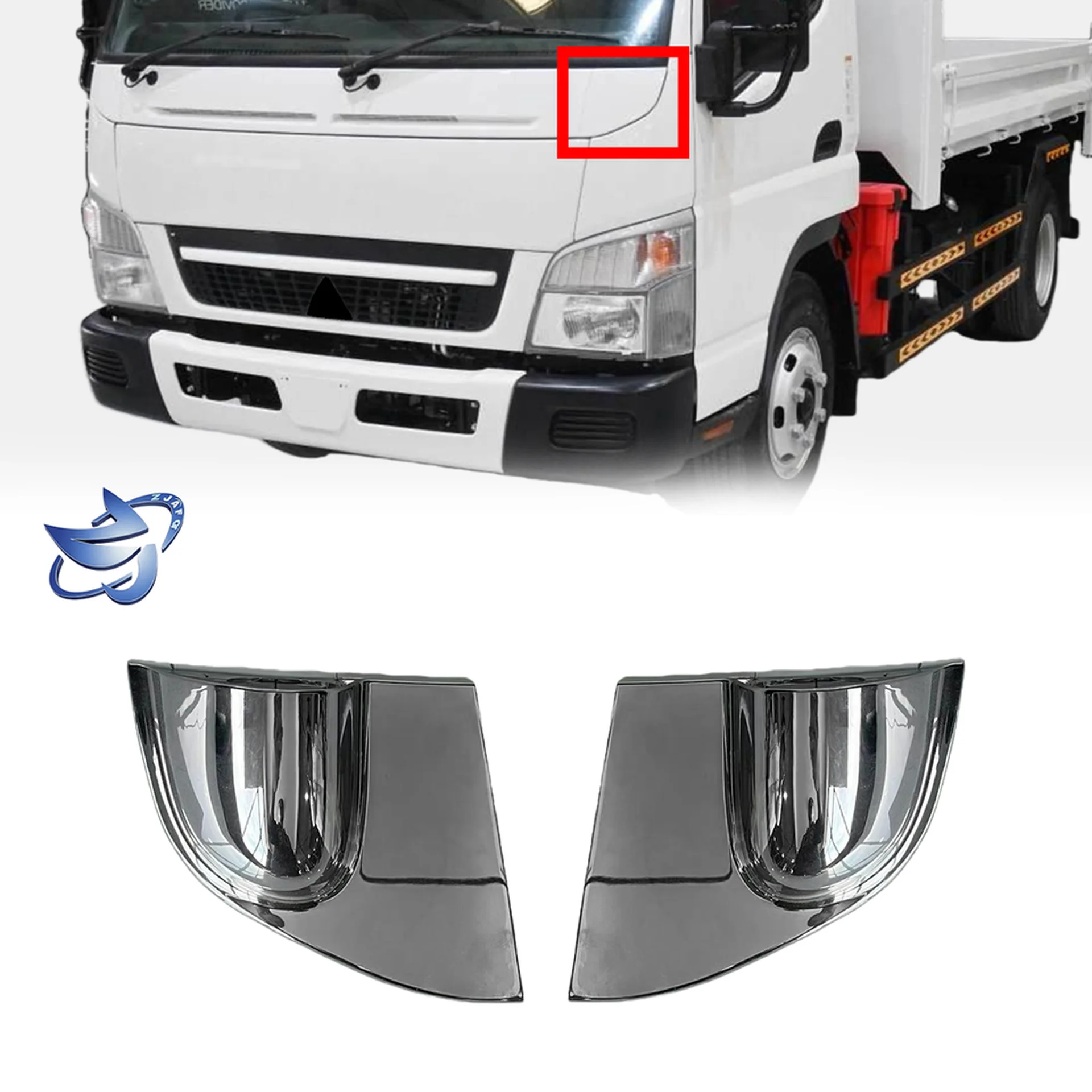 17*18CM Chrome / Black Plastic Mirror / Mirror Cover for Mitsubishi Canter 2007
