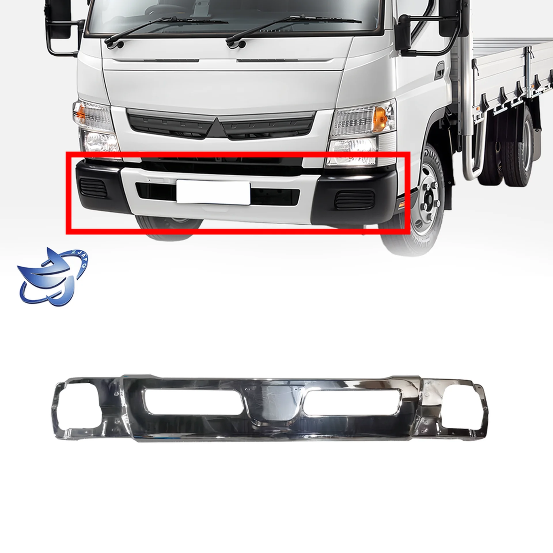 Chrome Plastic / Metal Bumper for Mitsubishi Canter 2010