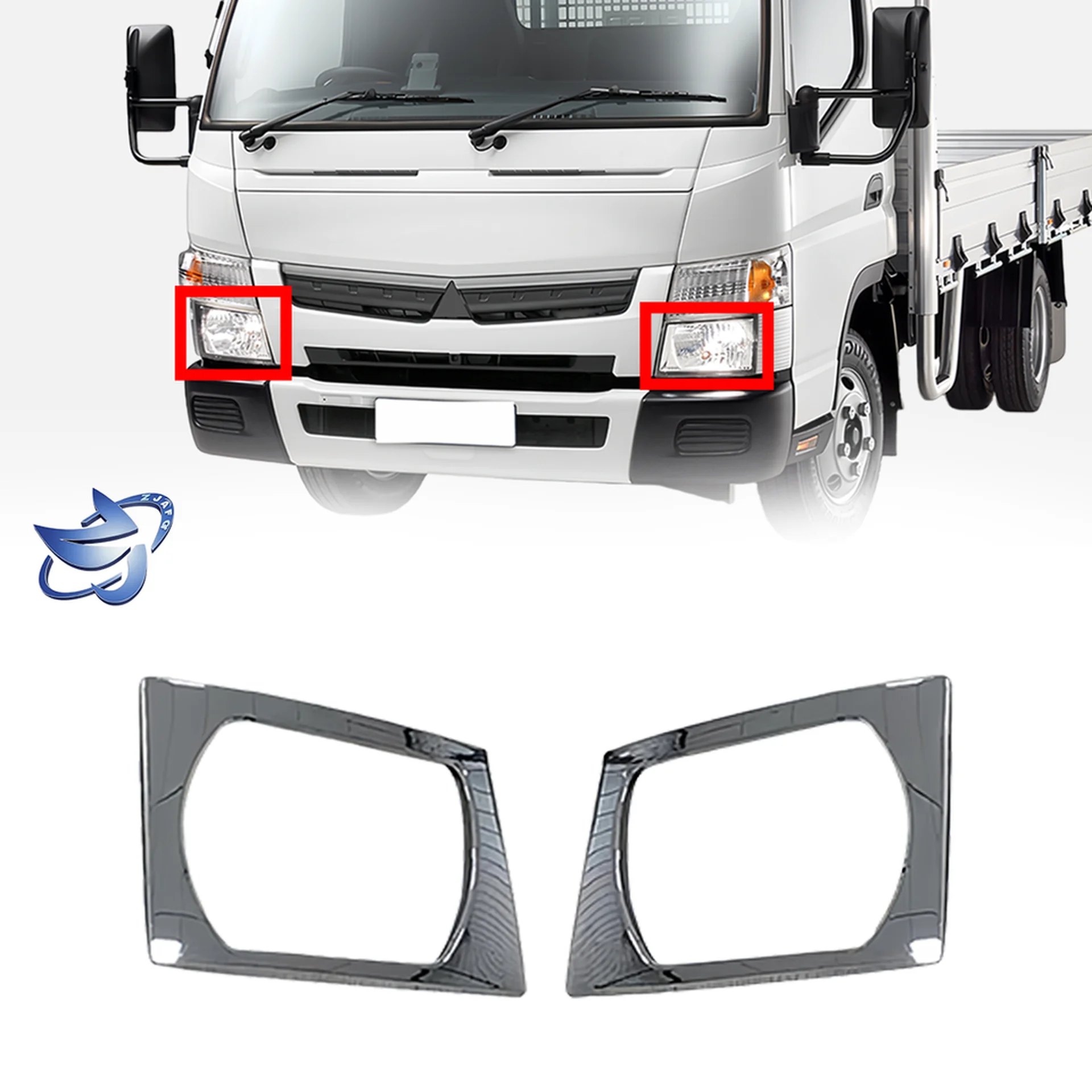Chrome Plastic Head Lamp for Mitsubishi Canter 2010