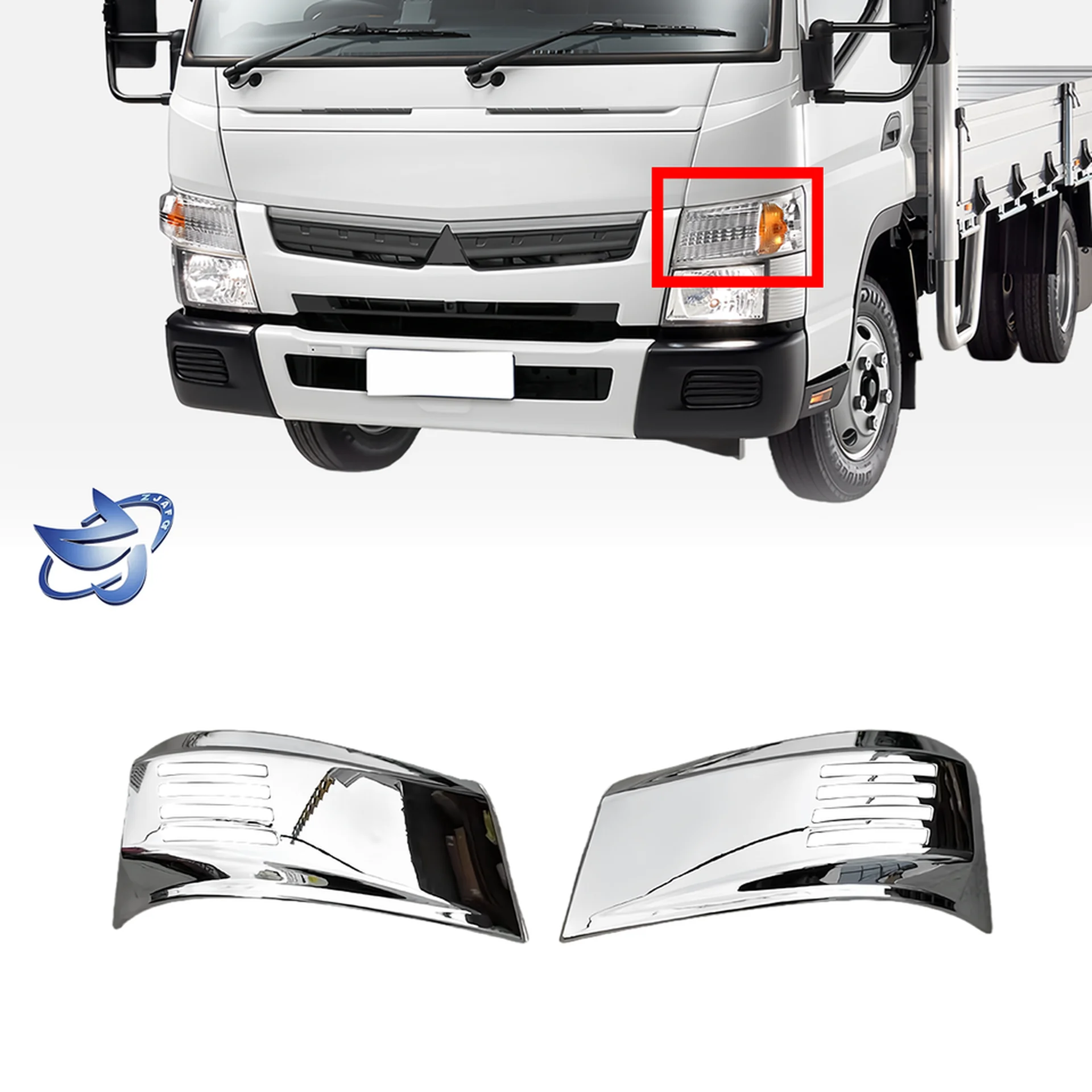 Chrome Plastic Lamp Cover for Mitsubishi Canter 2010