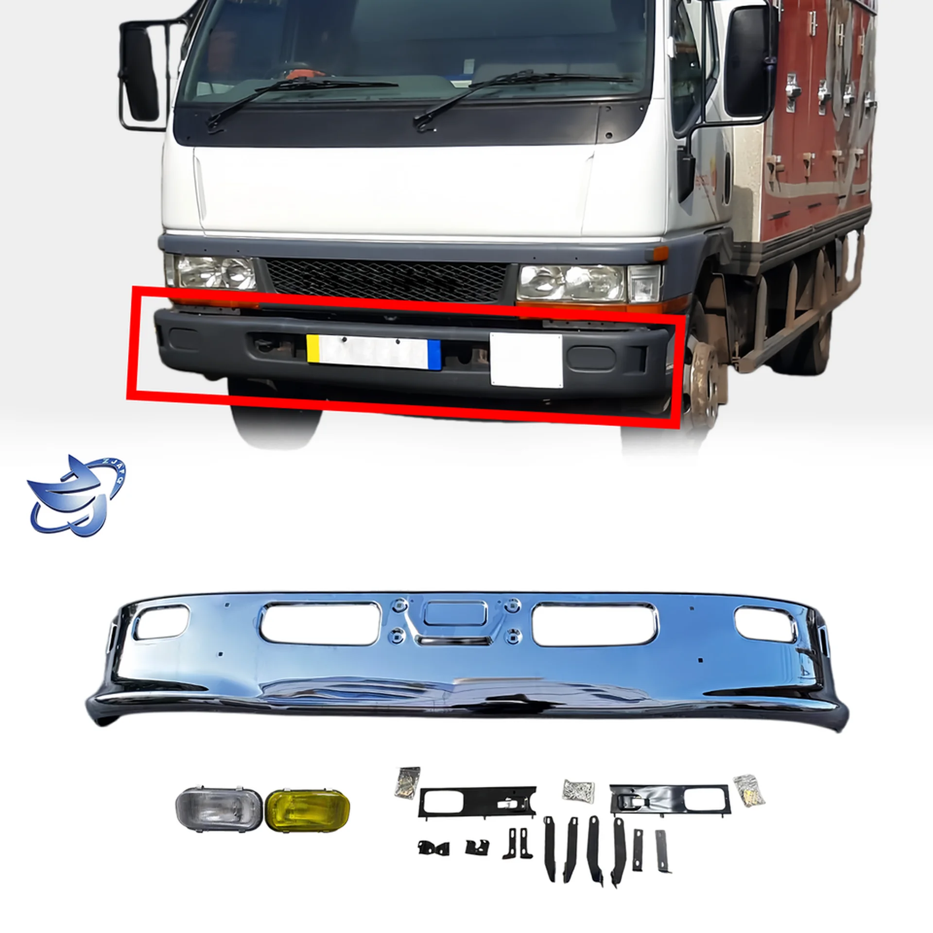 170/197CM Chrome Metal Bumper for Mitsubishi FE647 / FE511