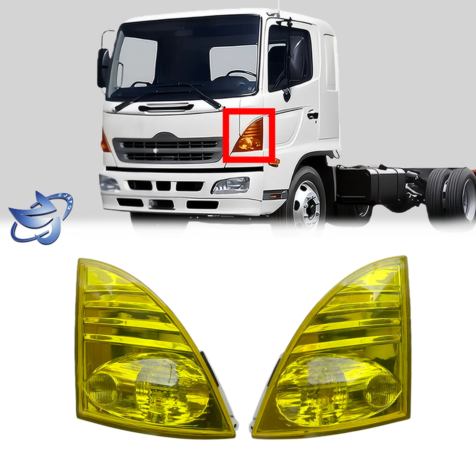 12V24V Yellow Plastic Corner Lamp for Hino