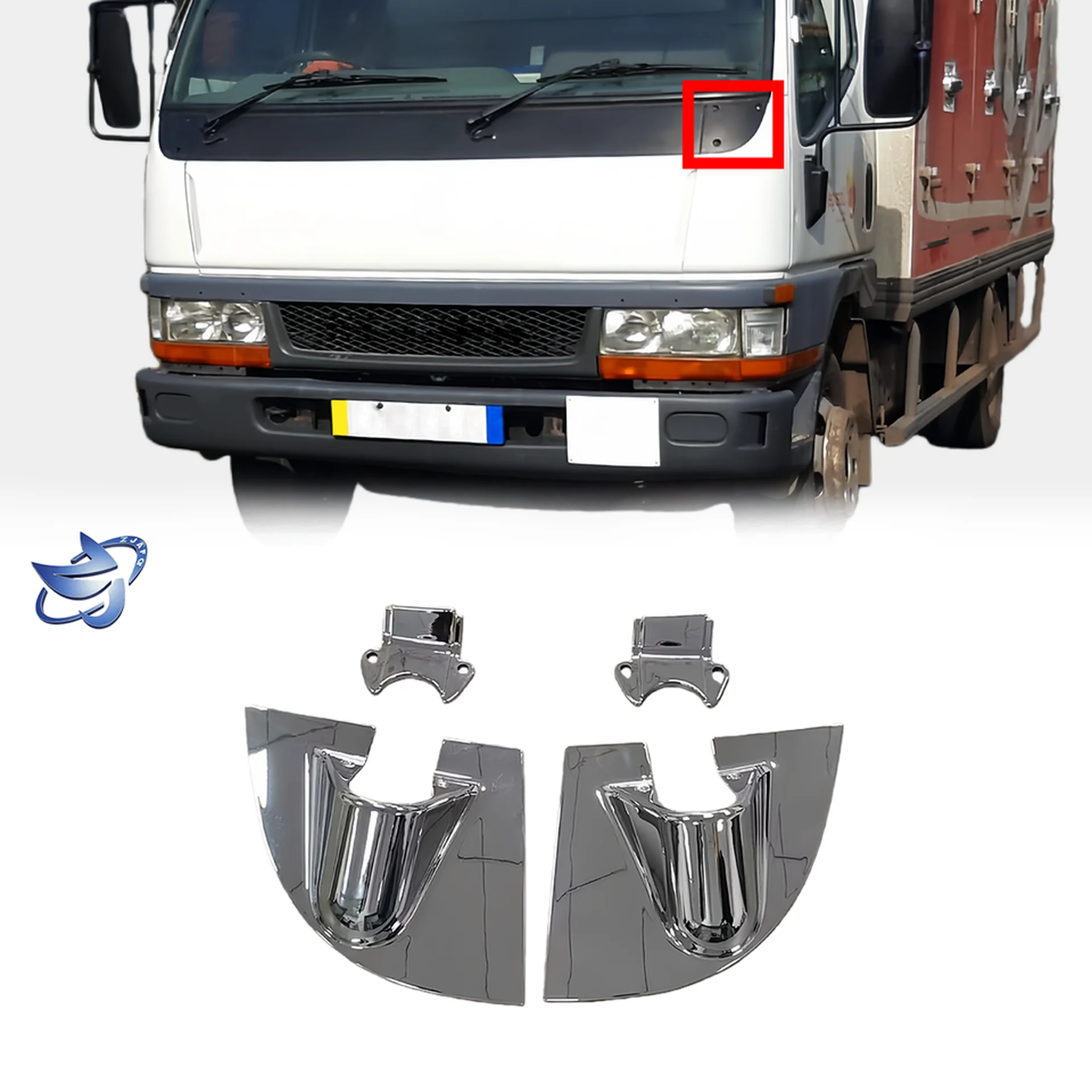 Chrome Plastic Mirror / Mirror Cover for Mitsubishi FE647 / FE511