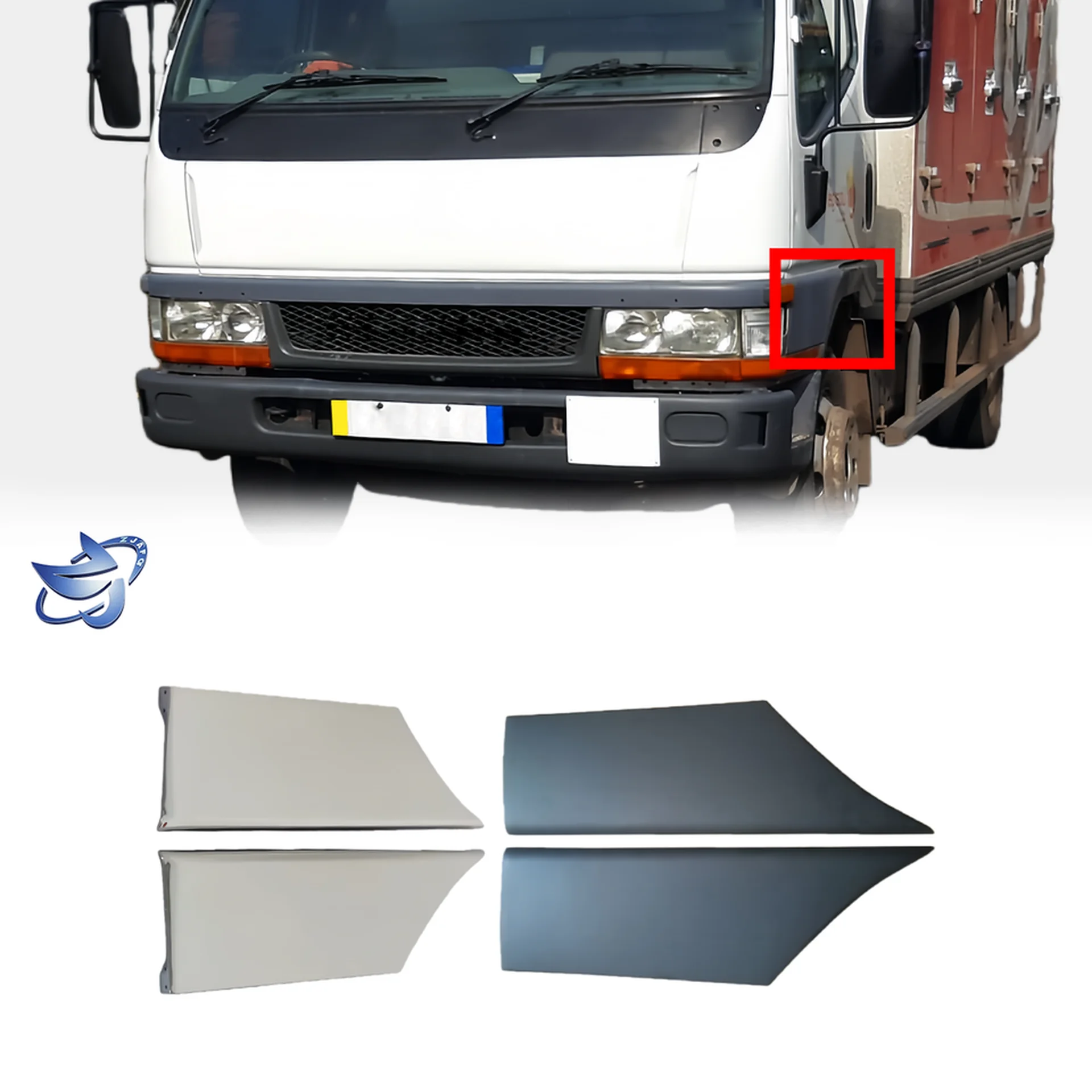 64*20CM Chrome / Black Plastic Door / Window Trim for Mitsubishi FE647 / FE511