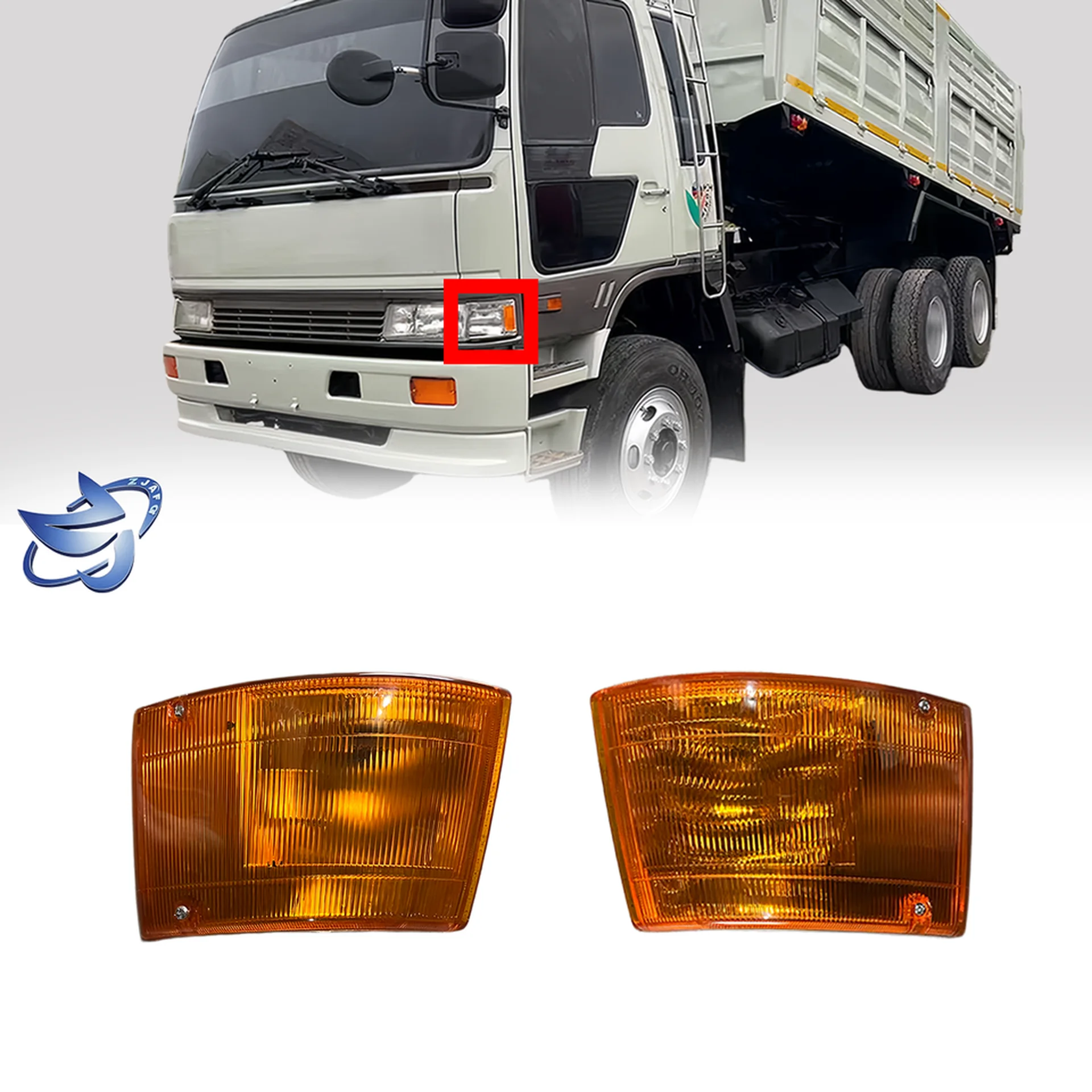 Yellow Plastic Corner Lamp for Hino FM3M / FM2K