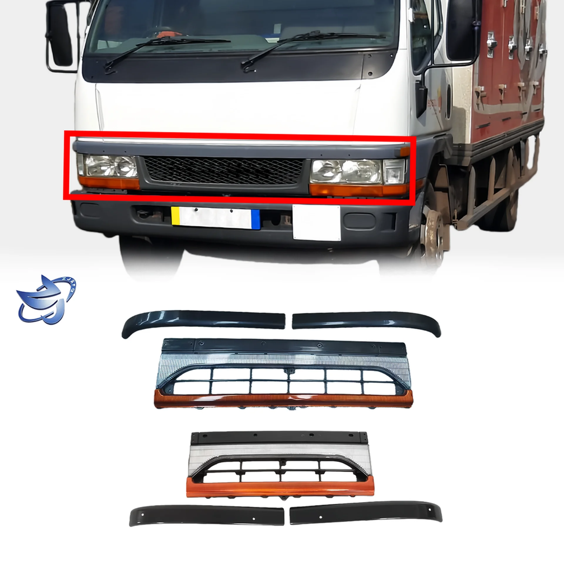 165/195CM Chrome / Black Plastic Grille for Mitsubishi FE647 / FE511