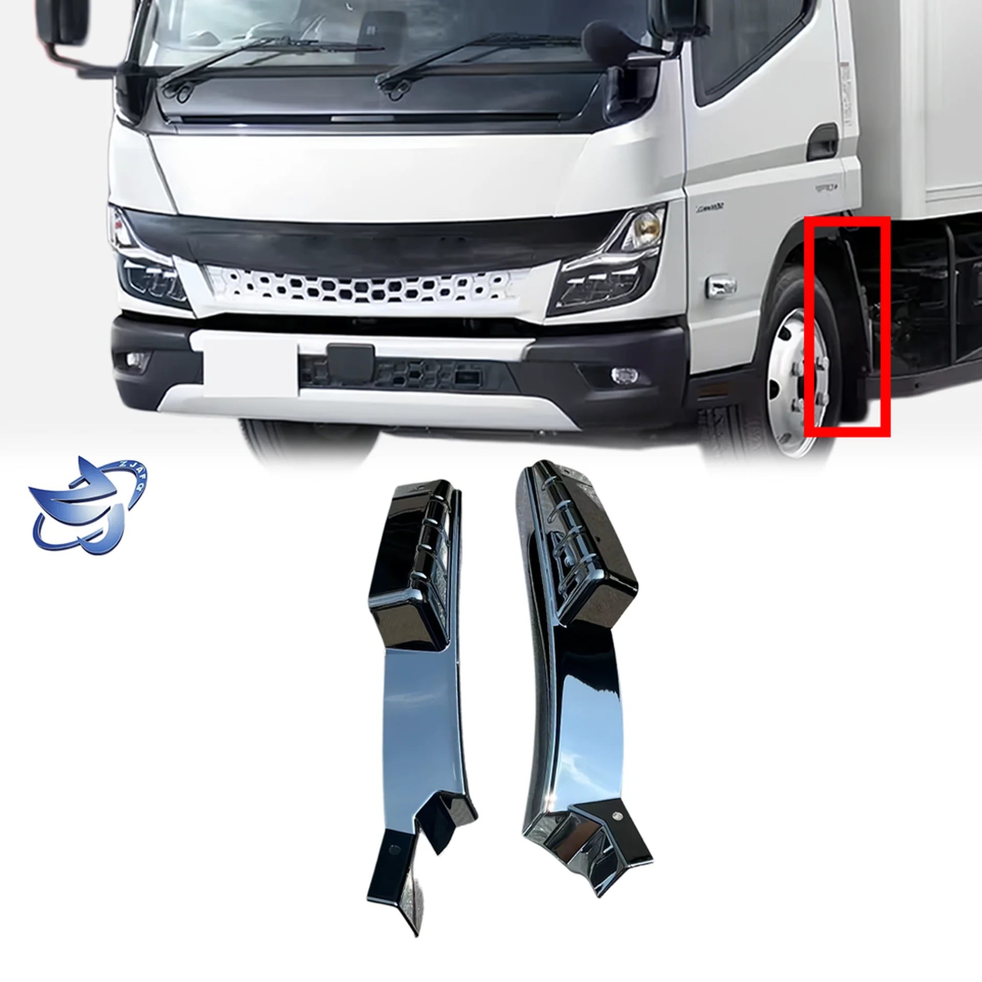 Chrome Plastic Fender / Mud Flap for Mitsubishi Fuso 2020