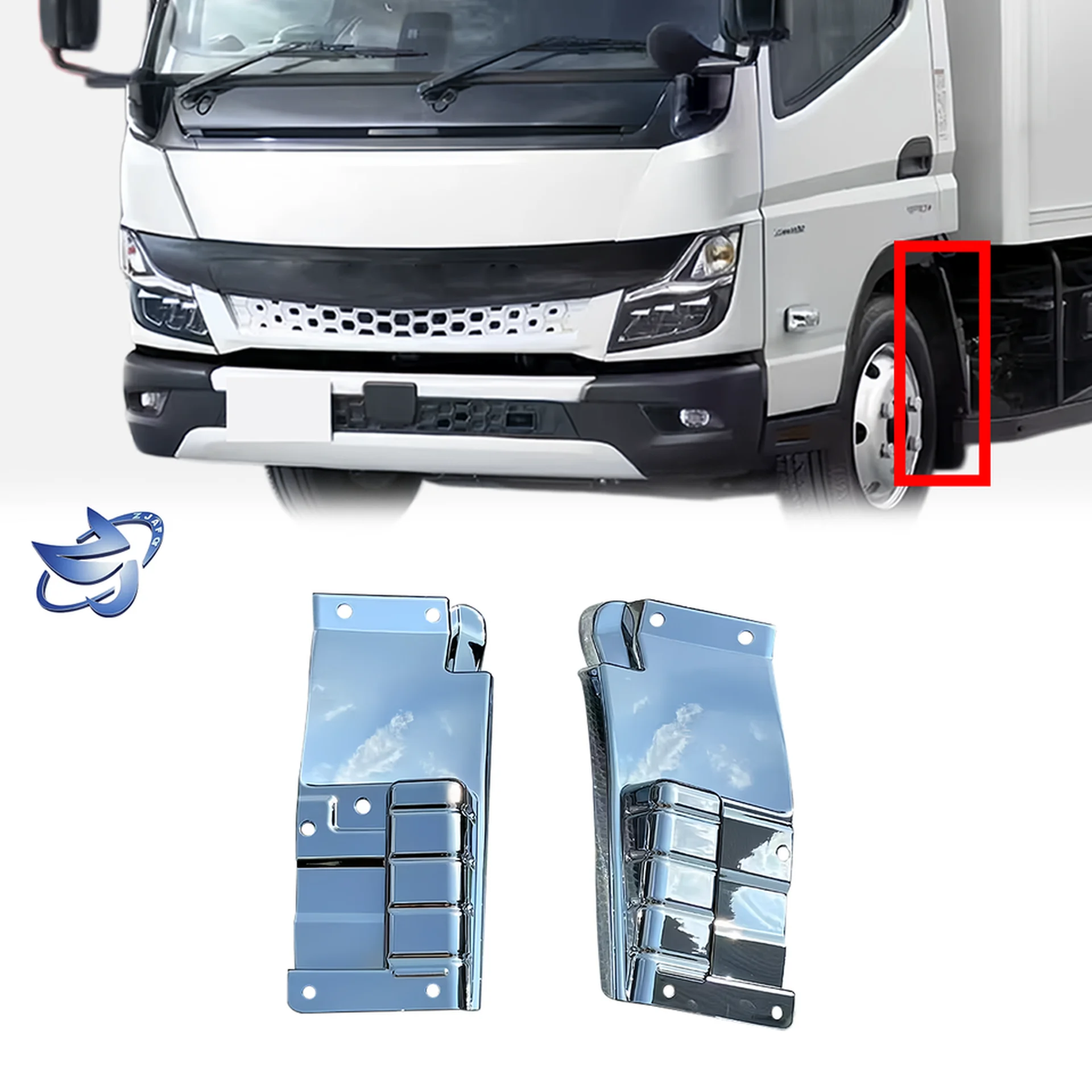 Chrome Plastic Fender / Mud Flap for Mitsubishi Fuso 2020
