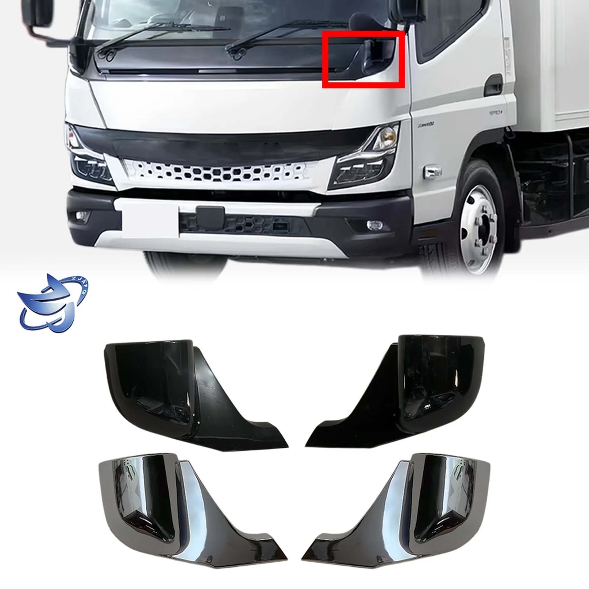 Chrome / Black Plastic Mirror / Mirror Cover for Mitsubishi Fuso 2020