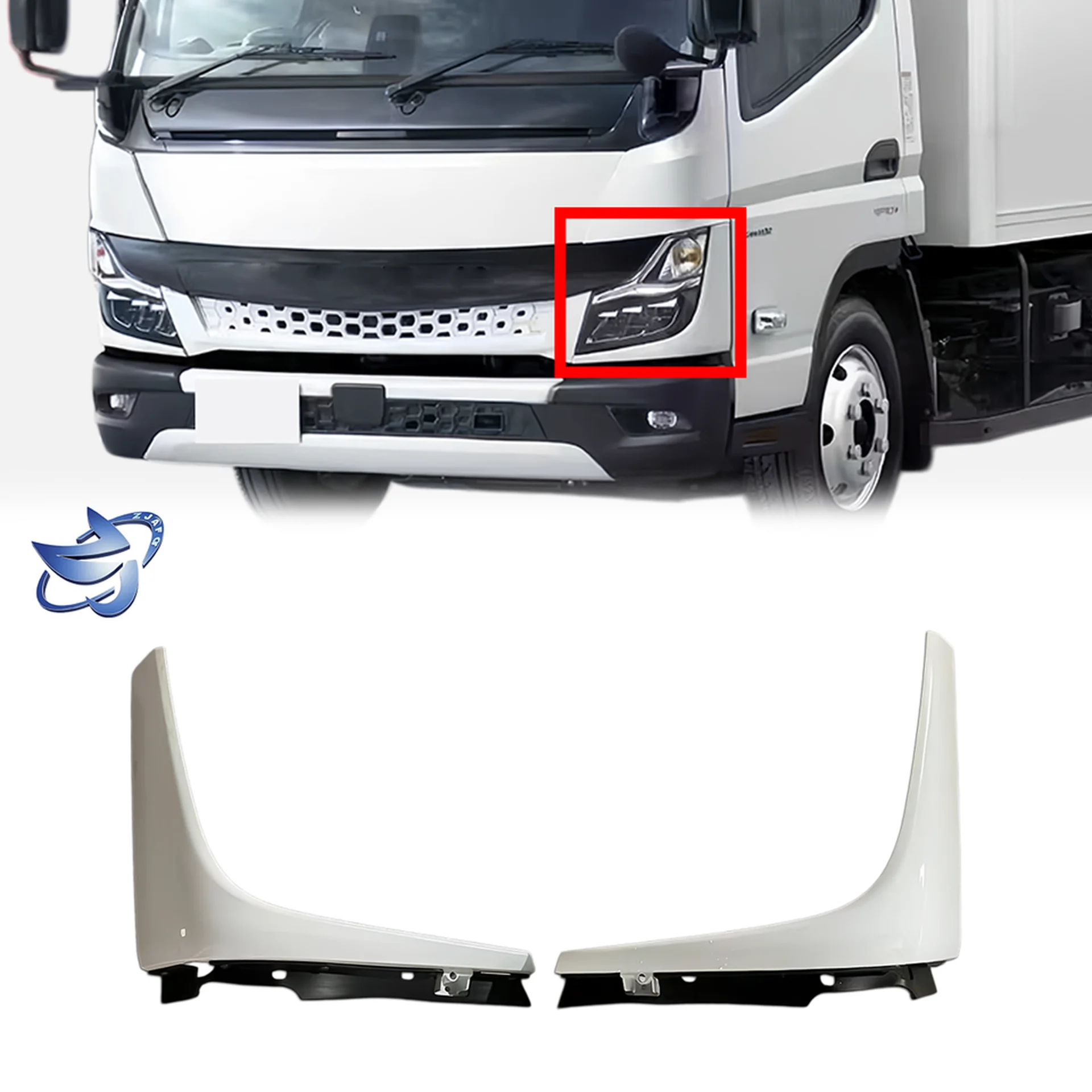 White Plastic Head Lamp for Mitsubishi Fuso 2020