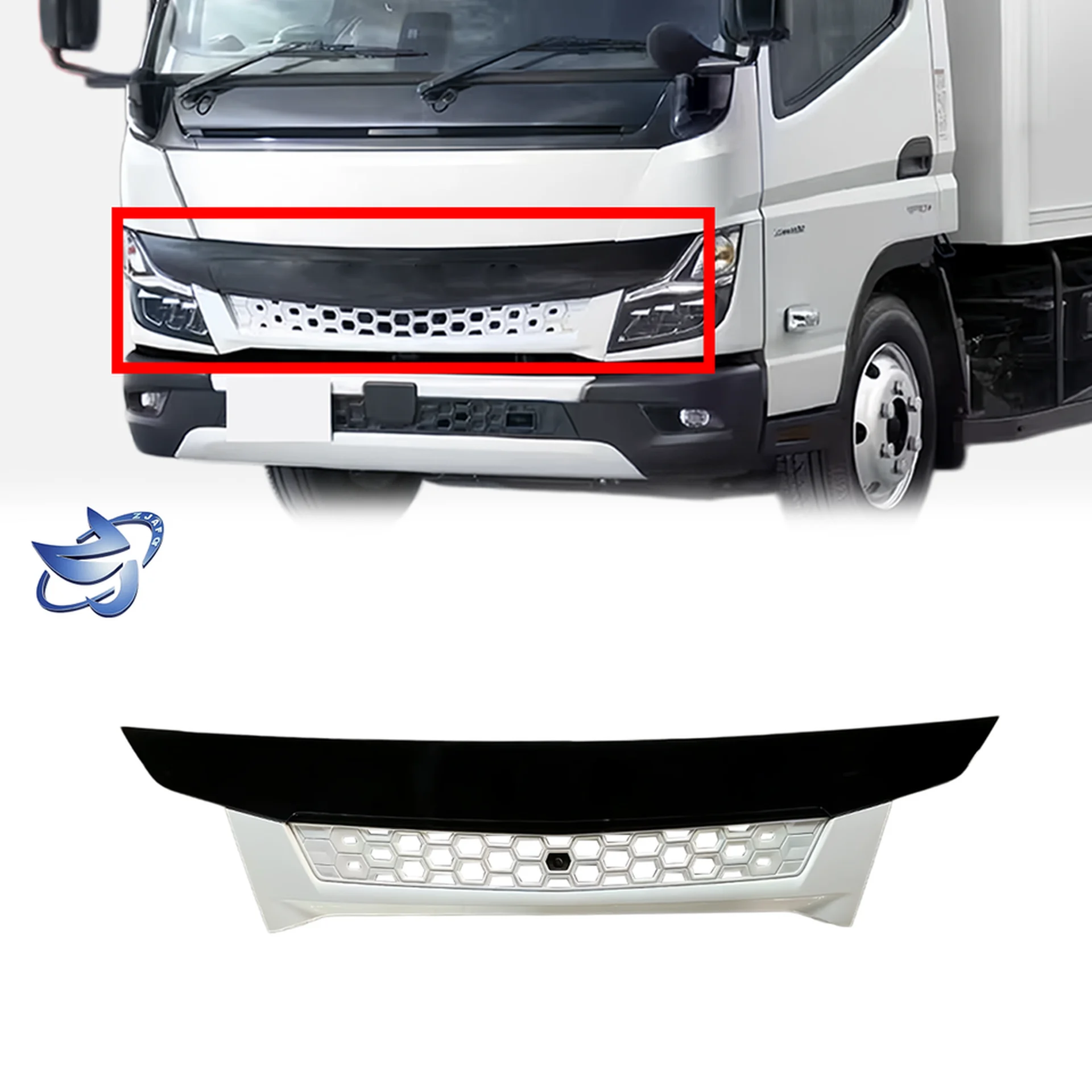 Black / White Plastic Grille for Mitsubishi Fuso 2020