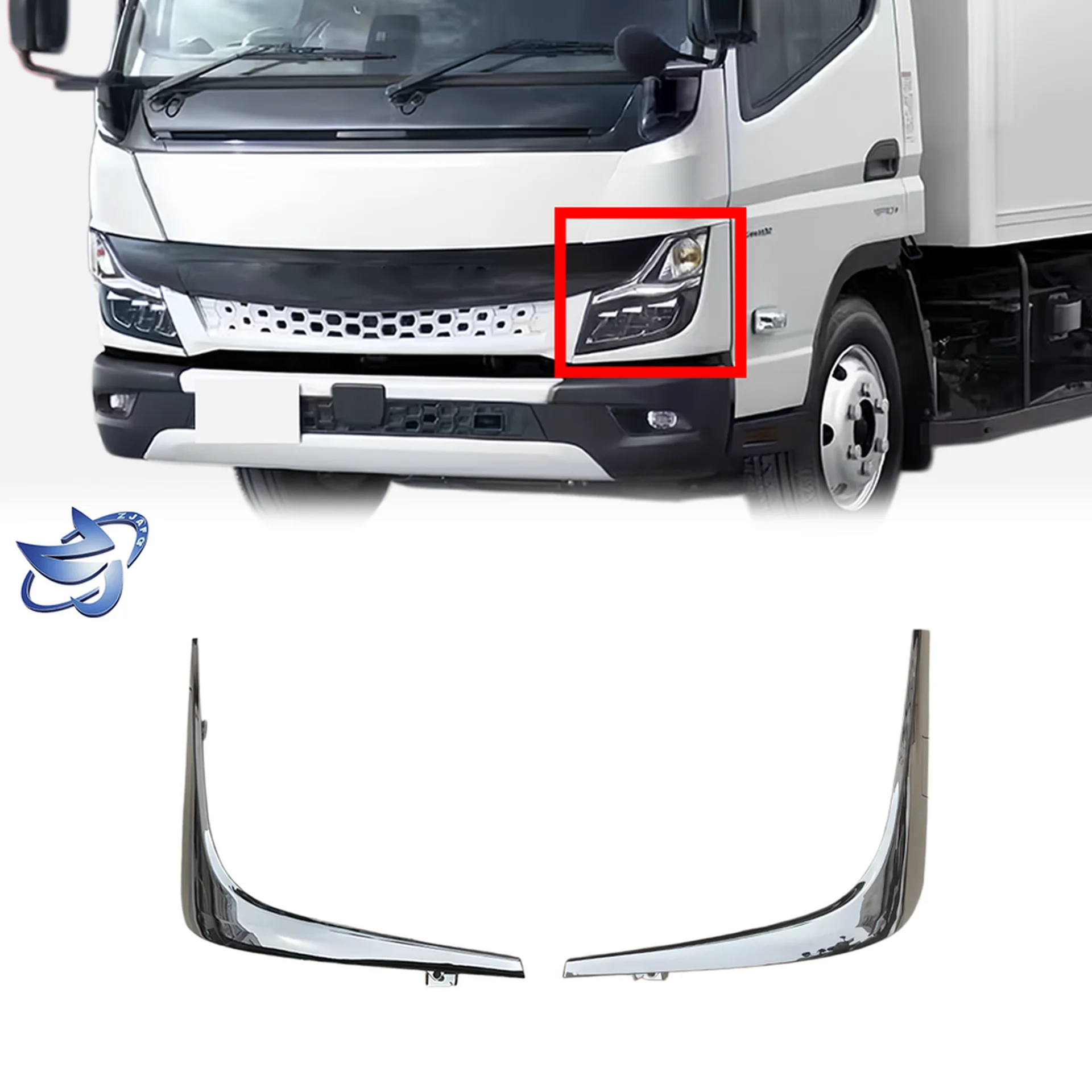 Chrome Plastic Head Lamp for Mitsubishi Fuso 2020