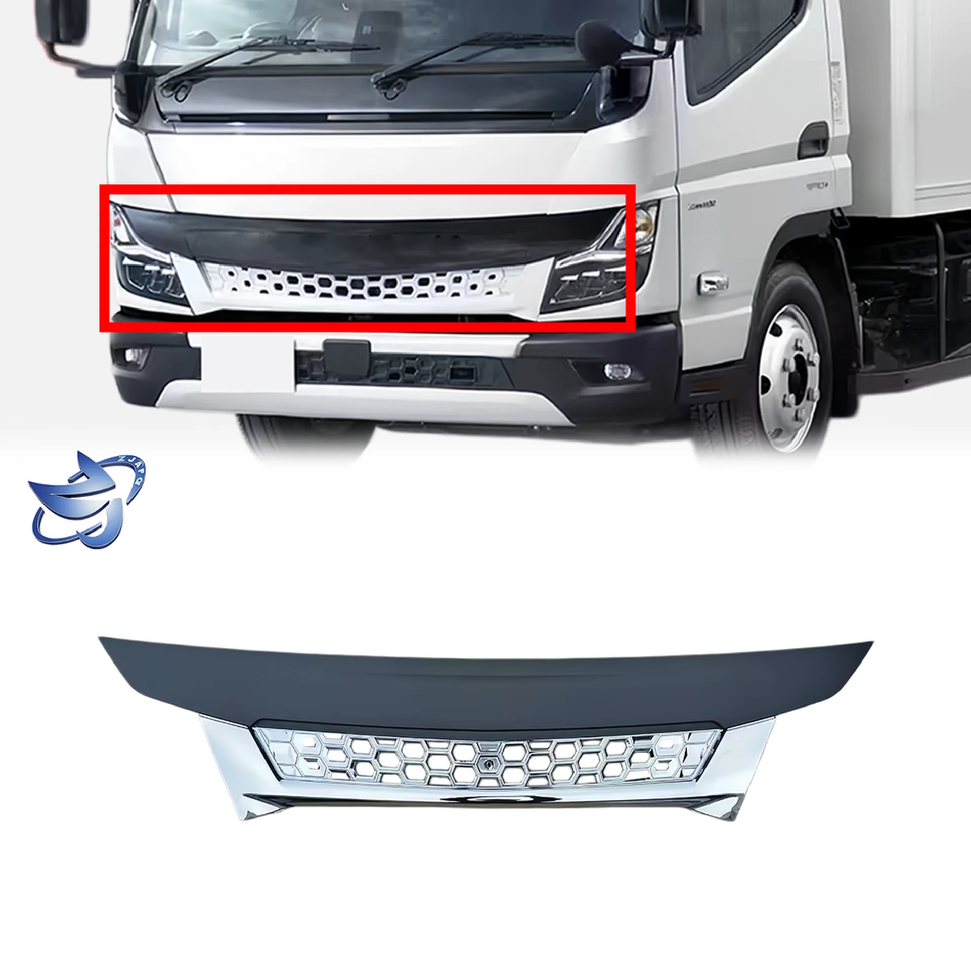 Chrome / Black Plastic Grille for Mitsubishi Fuso 2020