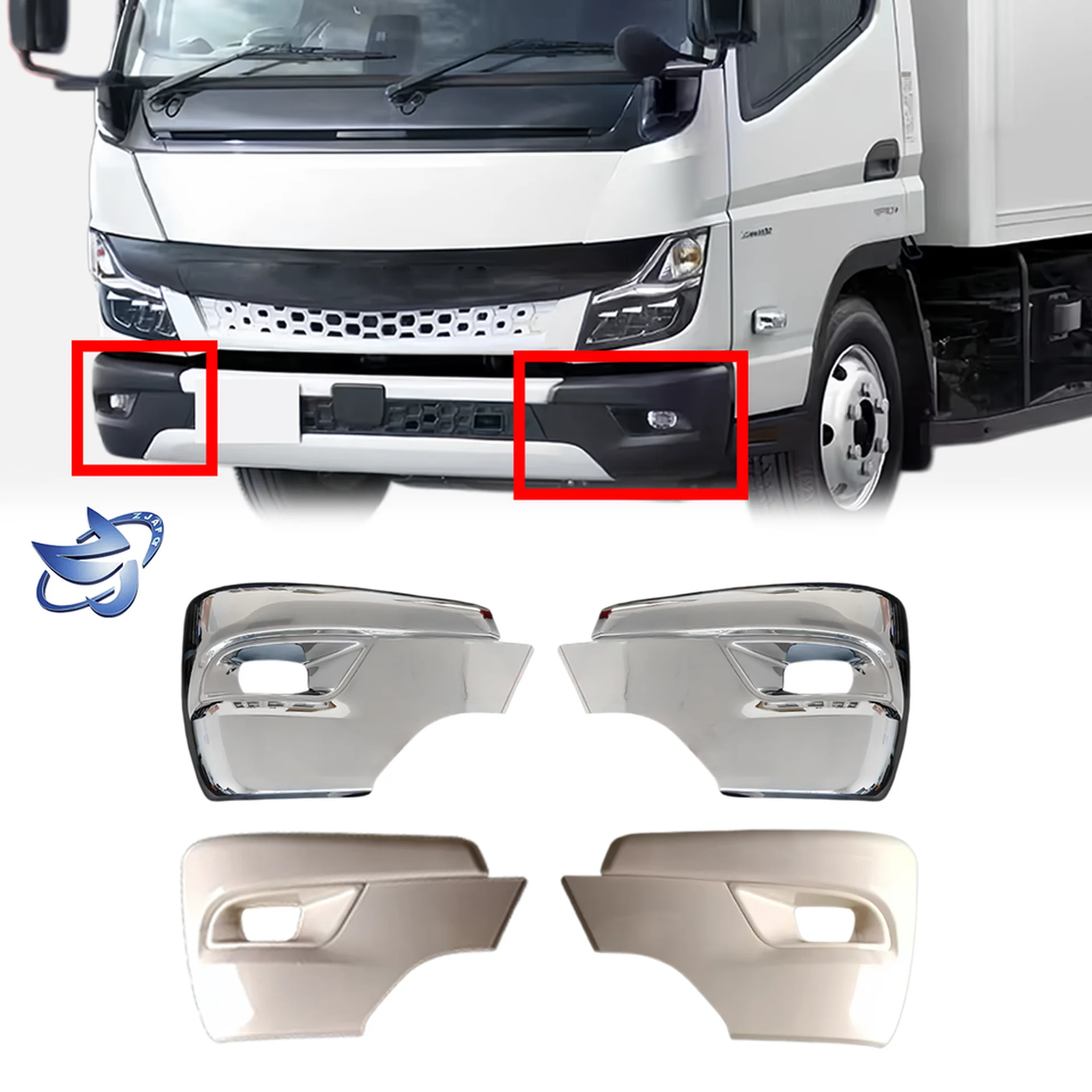 Chrome / White Plastic Lamp Cover for Mitsubishi Fuso 2020