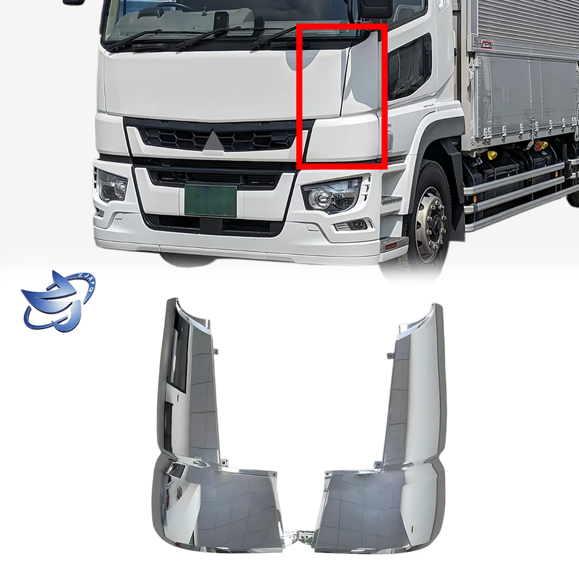 Chrome Plastic Corner Panel for Mitsubishi Fuso 2017