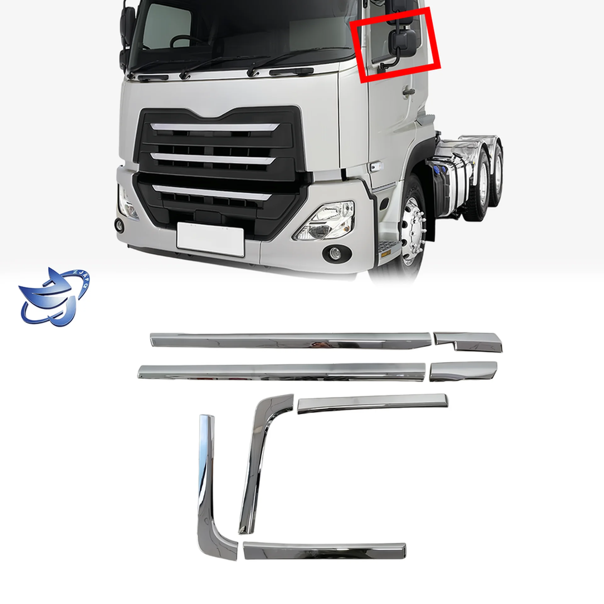 Chrome Plastic Door / Window Trim for Nissan UD / Quon